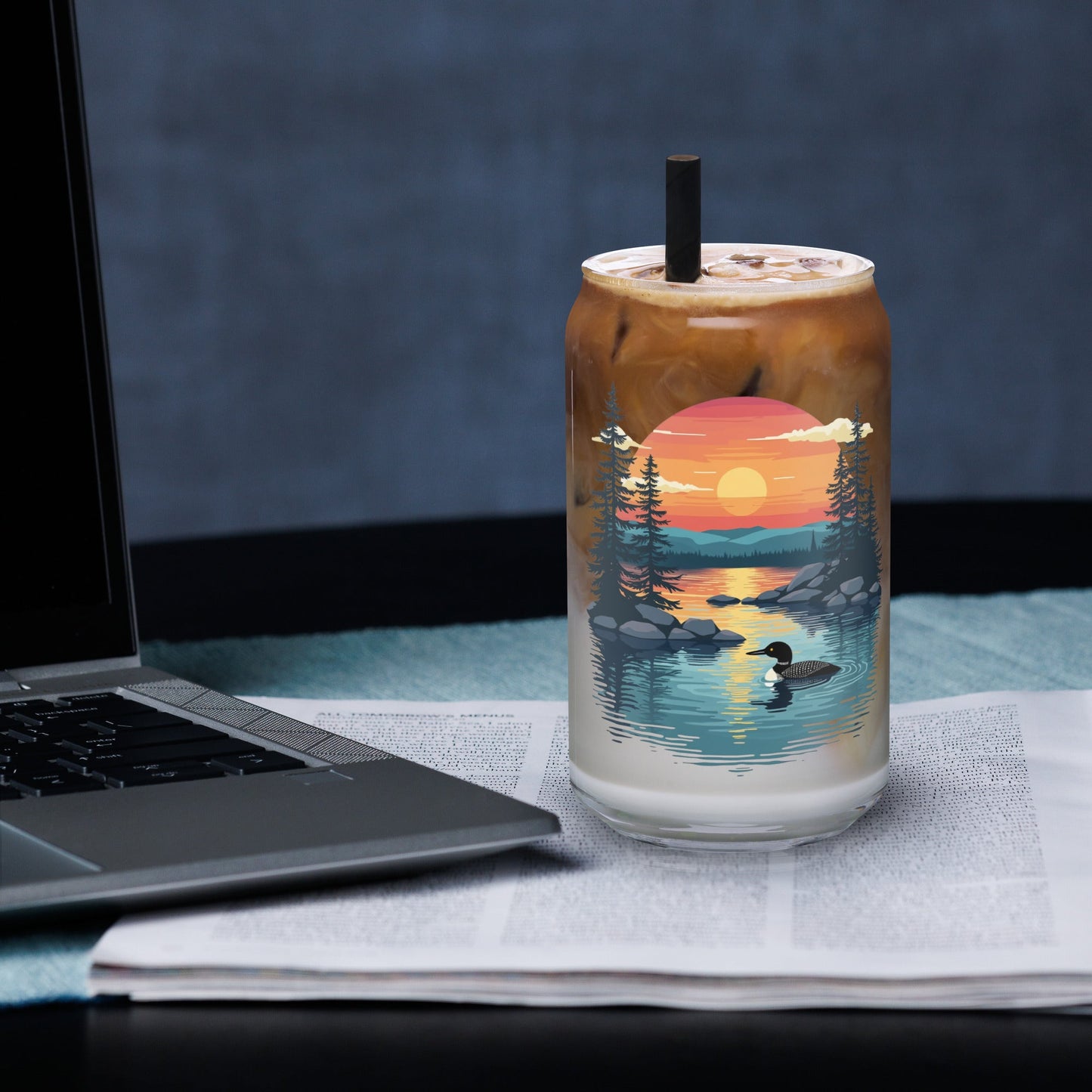 Sunset Duck Can - Shaped Glass - Can - Shaped Glass - Discovery Co.