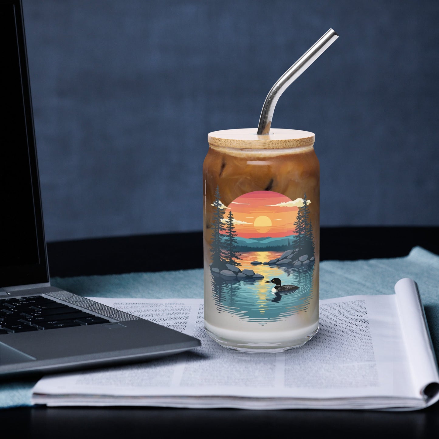 Sunset Duck Can - Shaped Glass - Can - Shaped Glass - Discovery Co.
