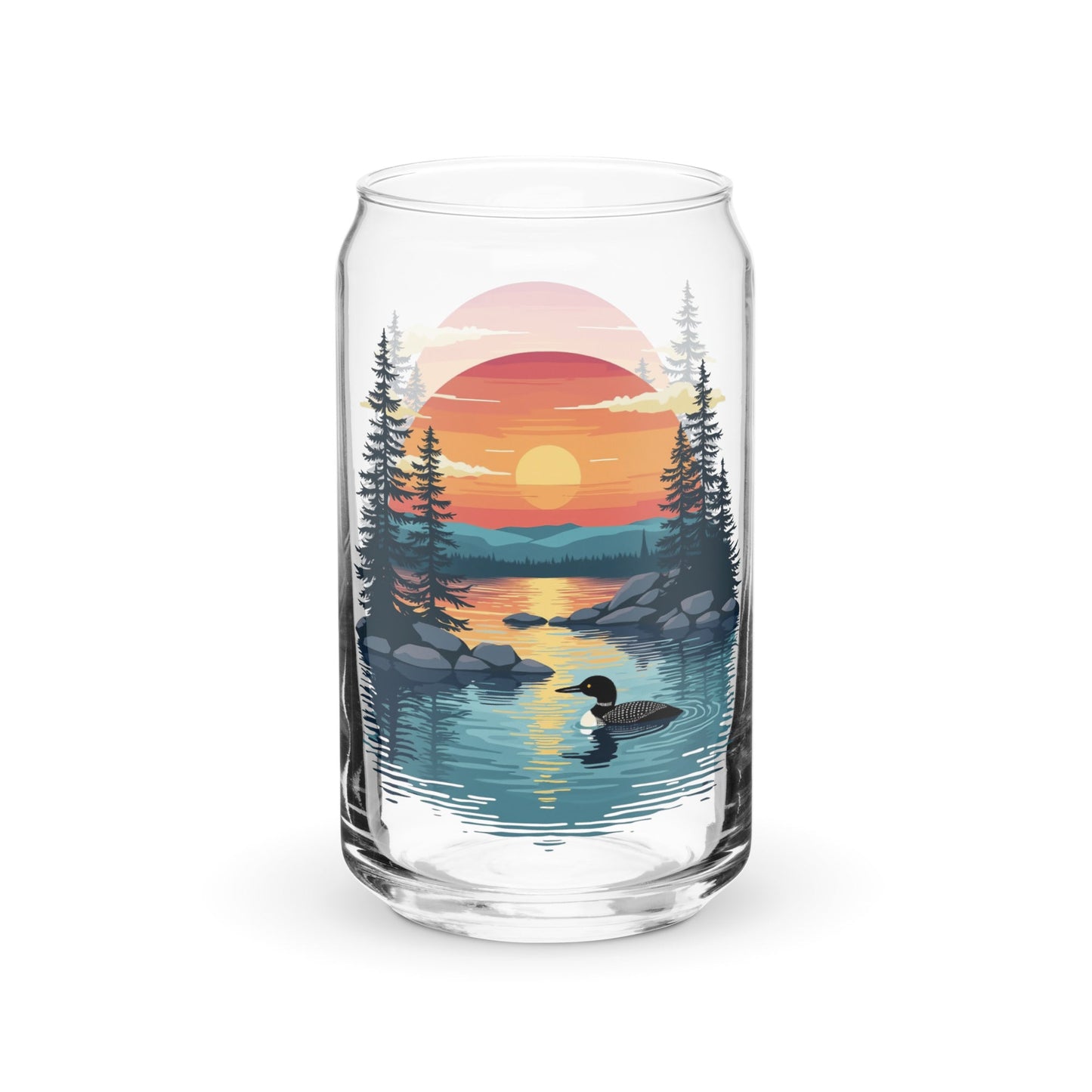 Sunset Duck Can - Shaped Glass - Can - Shaped Glass - Discovery Co.