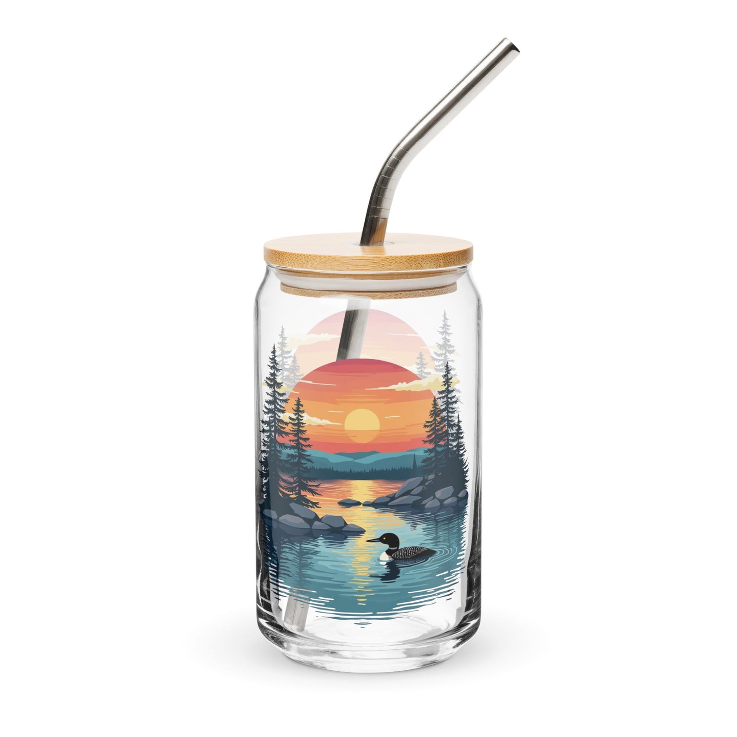 Sunset Duck Can - Shaped Glass - Can - Shaped Glass - Discovery Co.