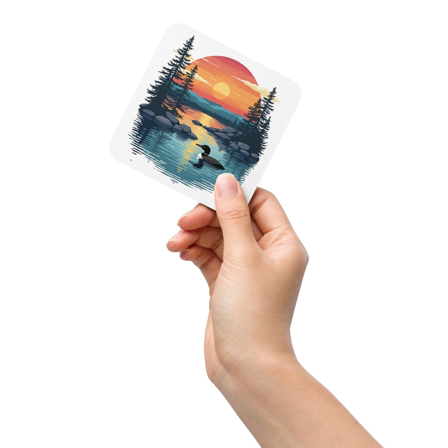 Sunset Duck Cork - Back Coaster - Coasters - Discovery Co.