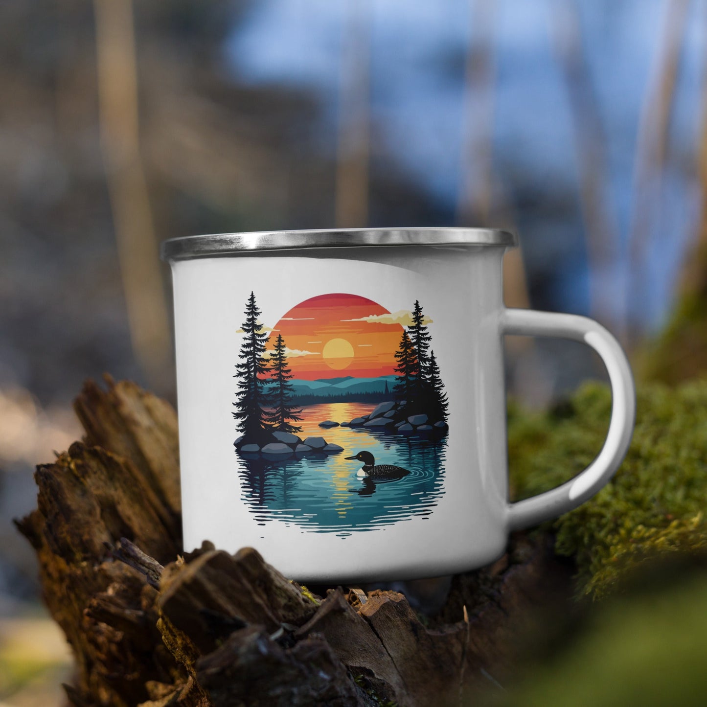 Sunset Duck Enamel Mug - Mugs - Discovery Co.