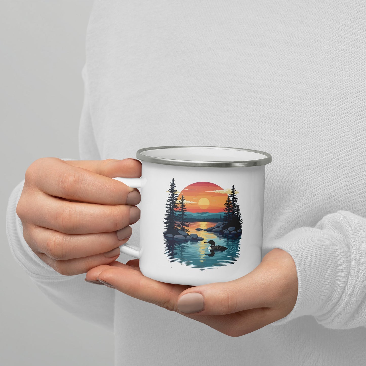 Sunset Duck Enamel Mug - Mugs - Discovery Co.