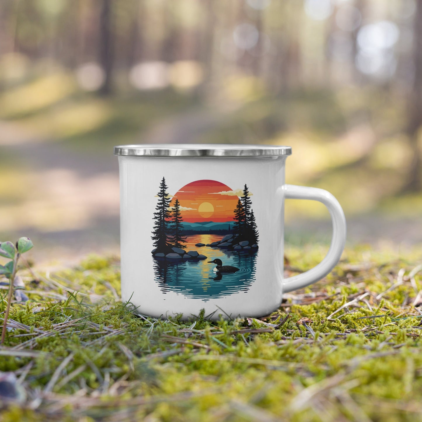 Sunset Duck Enamel Mug - Mugs - Discovery Co.