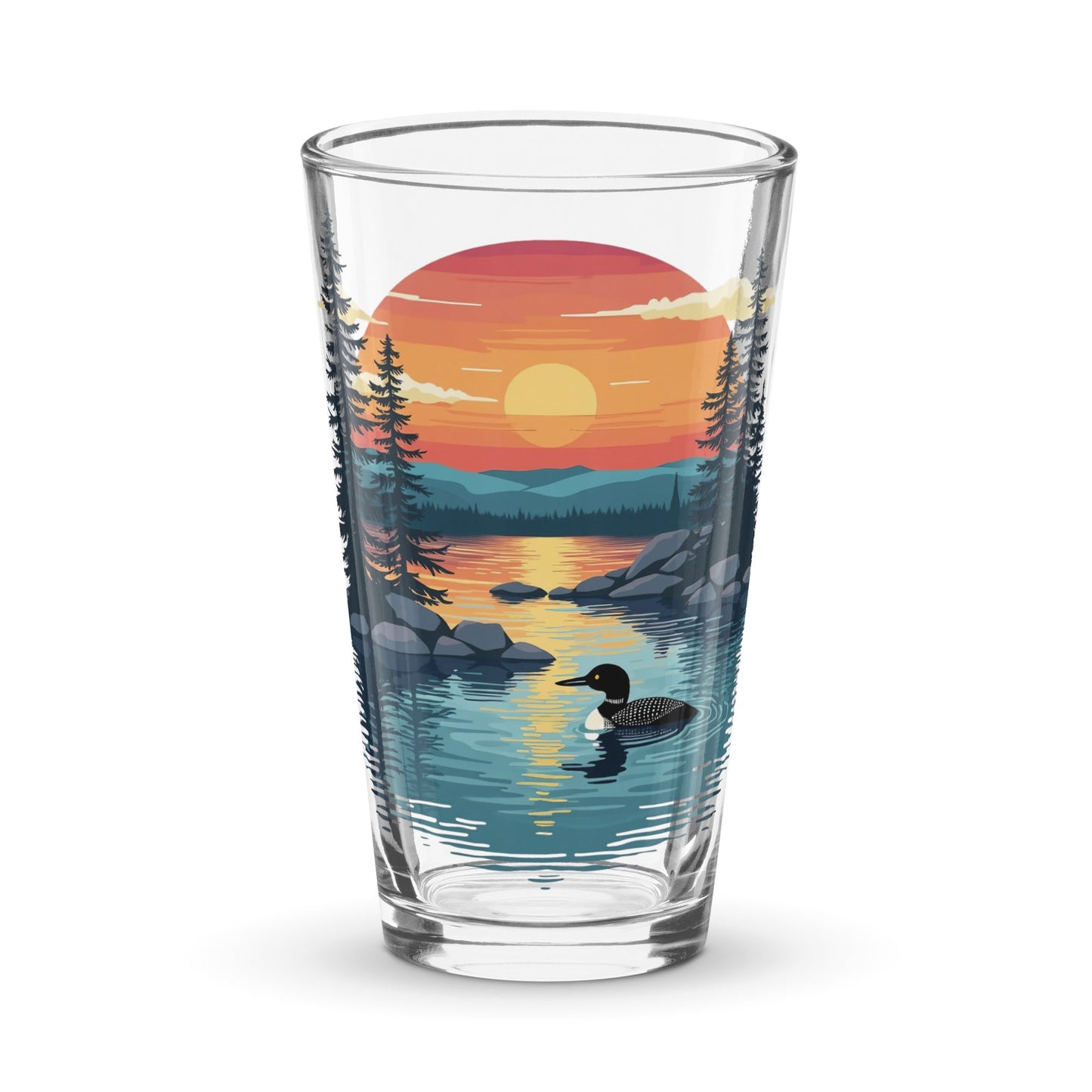 Sunset Duck Pint Glass - Beer Glass - Discovery Co.