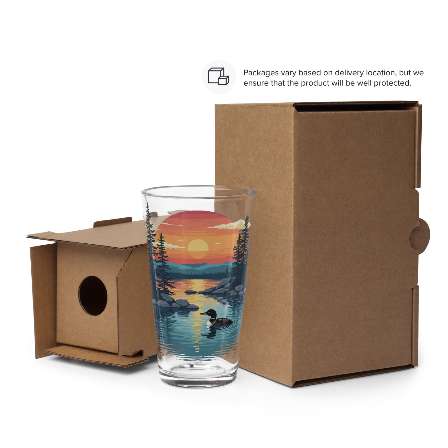 Sunset Duck Pint Glass - Beer Glass - Discovery Co.