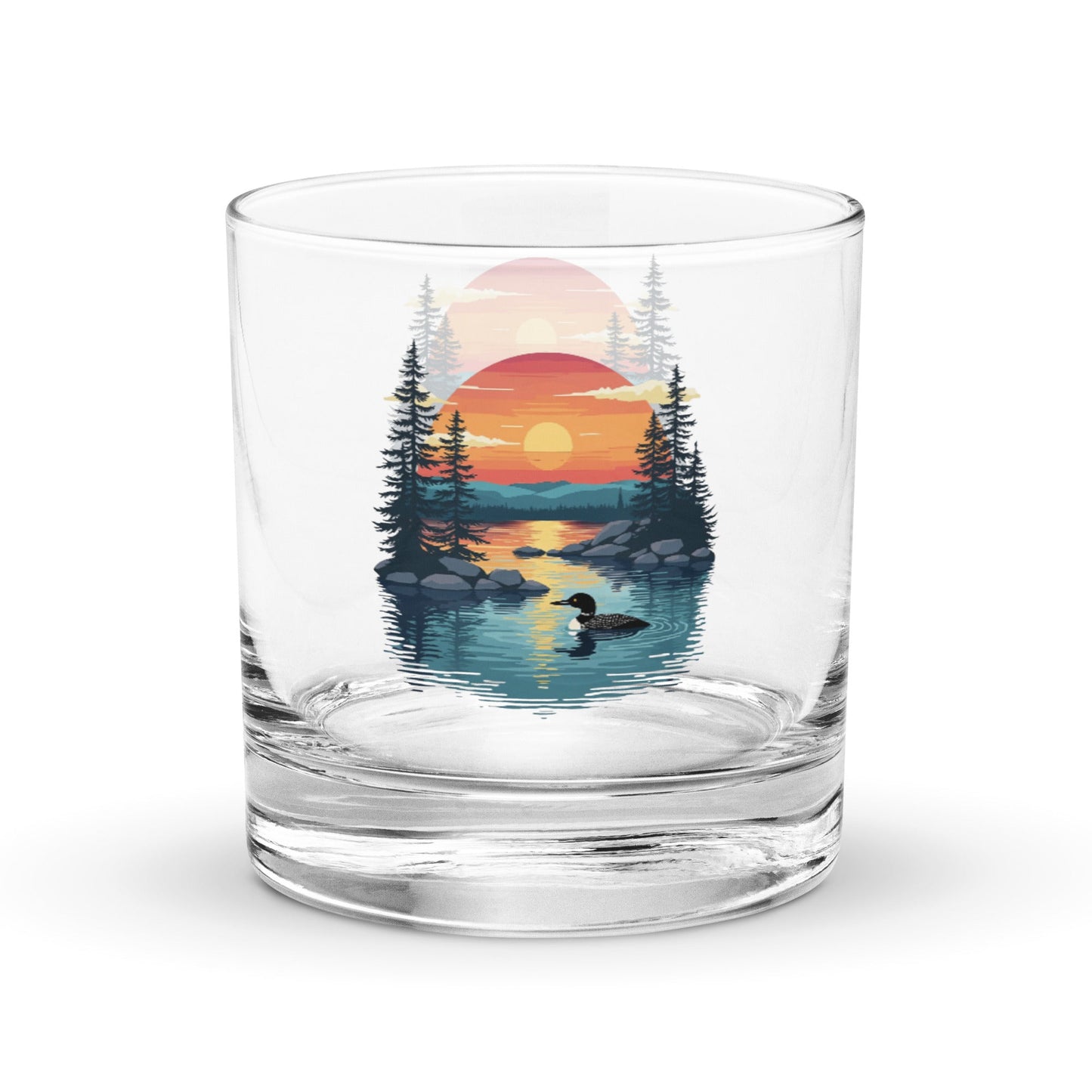 Sunset Duck Rocks Glass - Rocks Glass - Discovery Co.