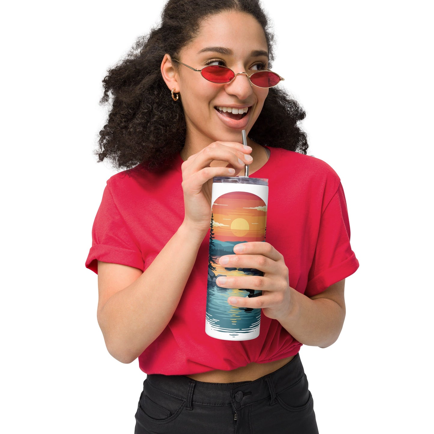Sunset Duck Stainless Steel Tumbler - Steel Tumbler - Discovery Co.