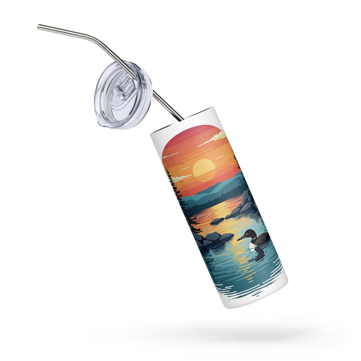 Sunset Duck Stainless Steel Tumbler - Steel Tumbler - Discovery Co.