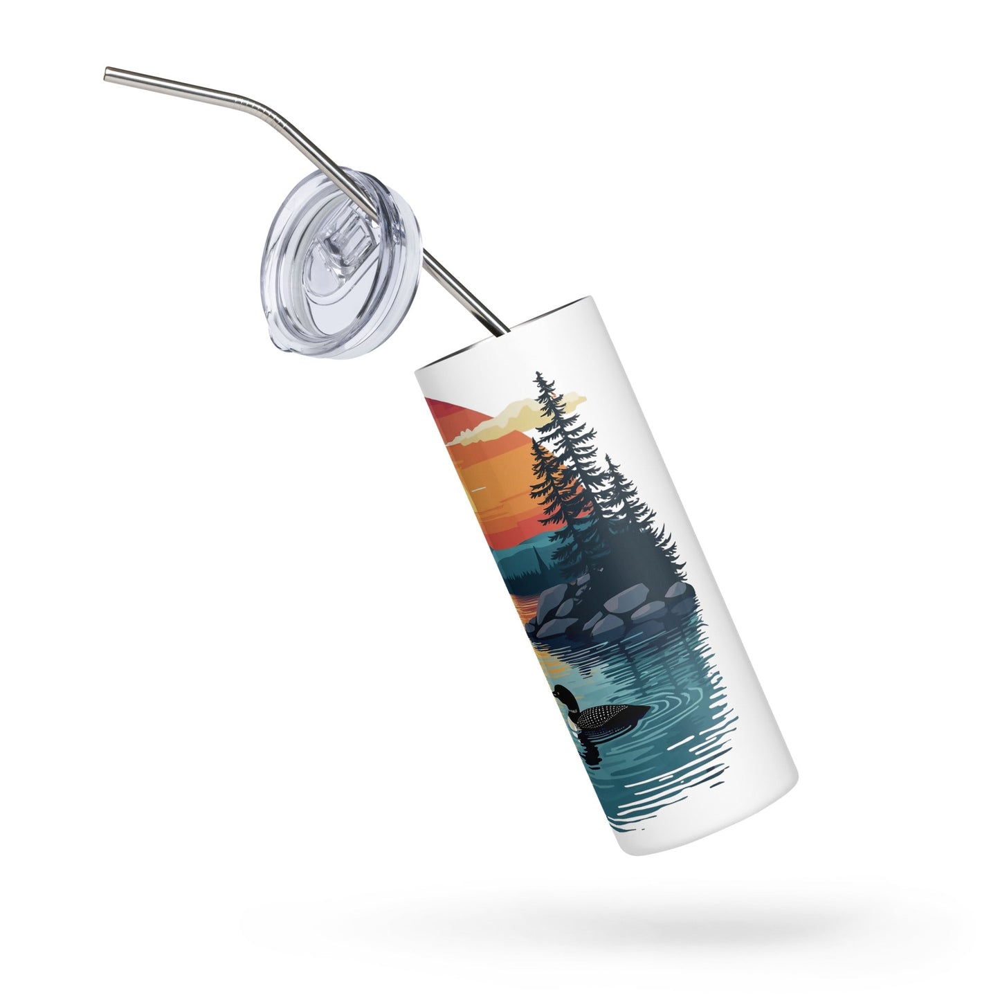 Sunset Duck Stainless Steel Tumbler - Steel Tumbler - Discovery Co.