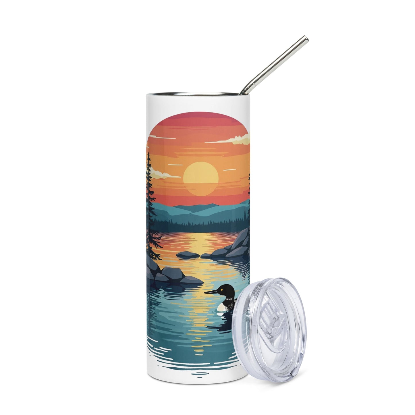 Sunset Duck Stainless Steel Tumbler - Steel Tumbler - Discovery Co.