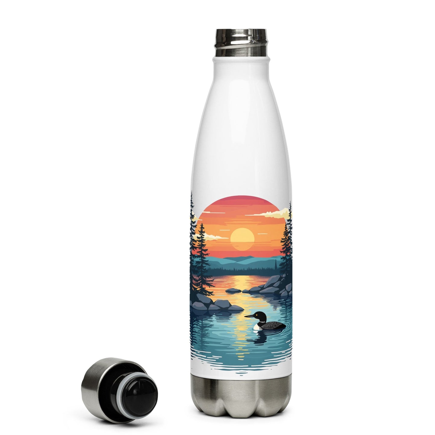 Sunset Duck Stainless Steel Water Bottle - Stainless Steel Water Bottle - Discovery Co.