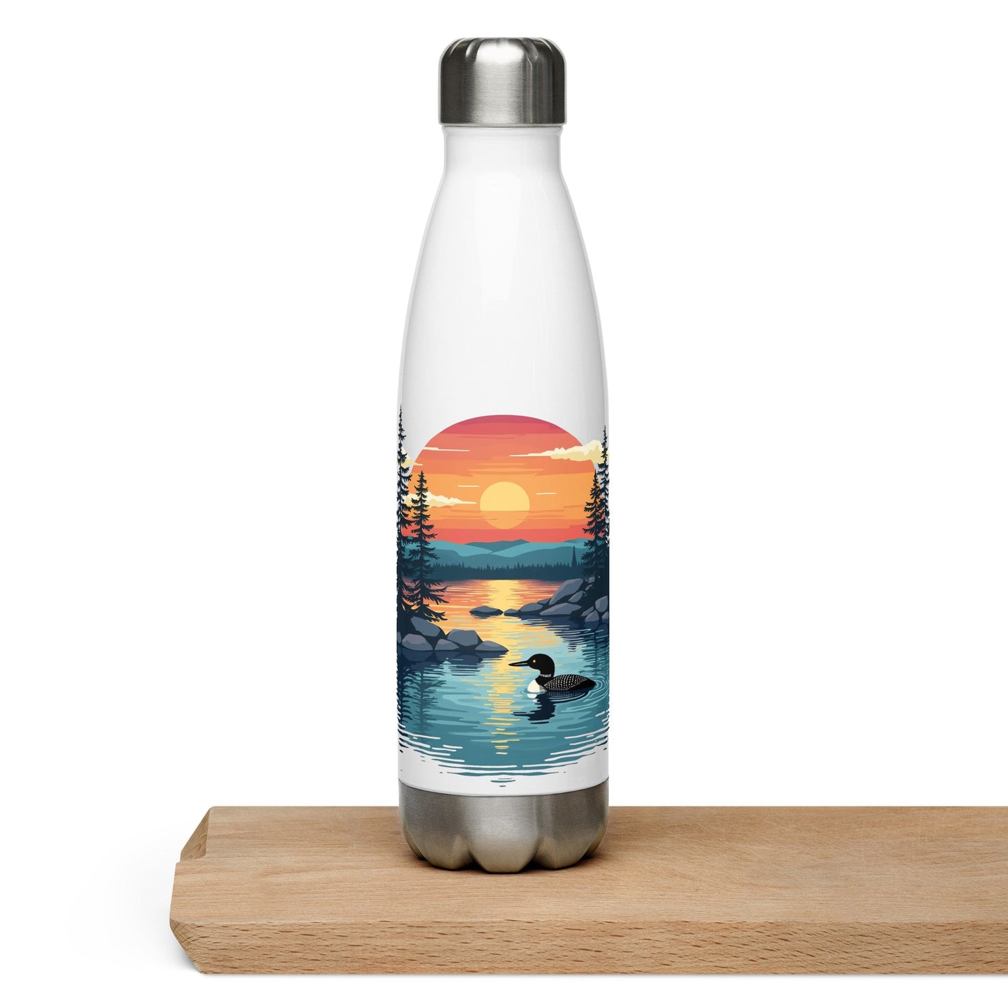 Sunset Duck Stainless Steel Water Bottle - Stainless Steel Water Bottle - Discovery Co.