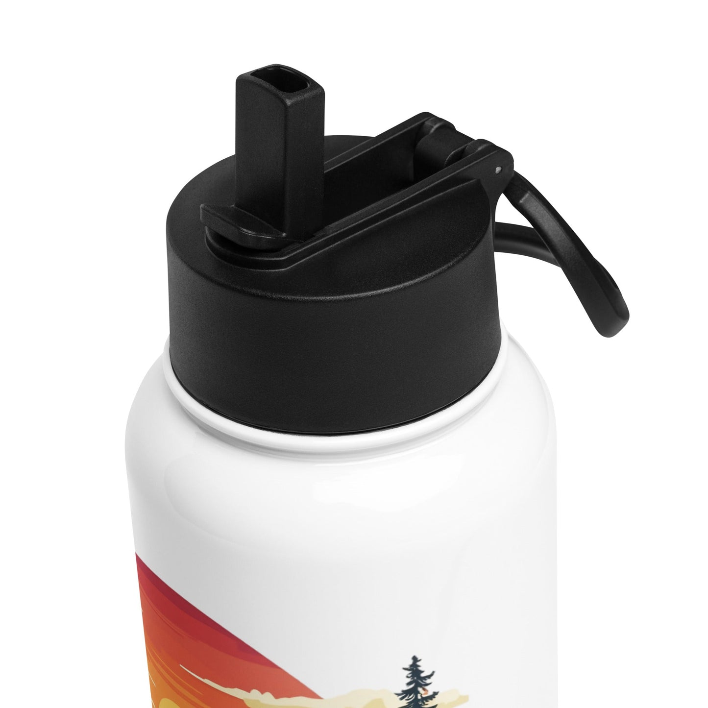 Sunset Duck Stainless Steel Water Bottle With Straw Lid - Stainless Steel Water Bottle With Straw Lid - Discovery Co.