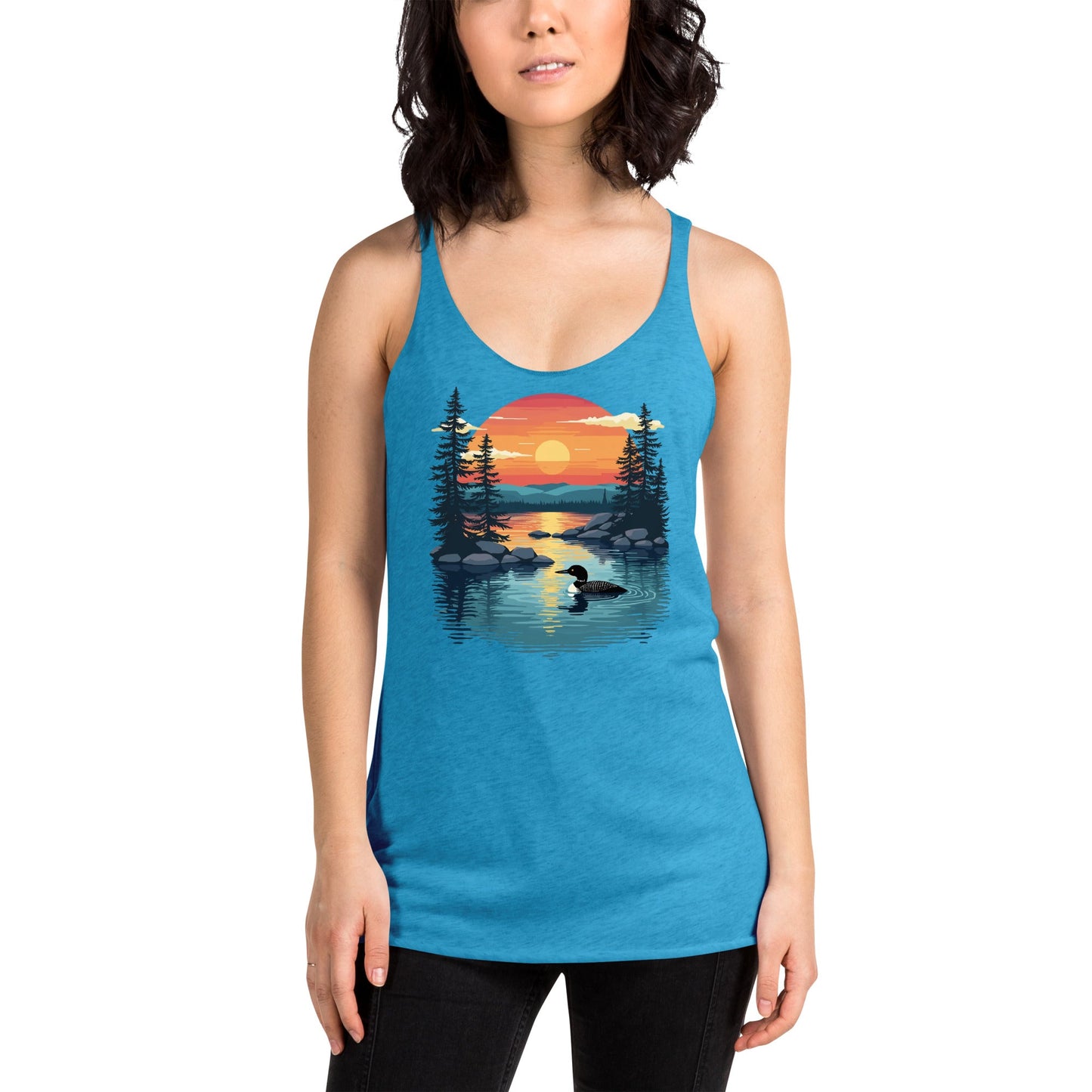 Sunset Duck Women's Racerback Tank - Women's Shirts - Discovery Co.