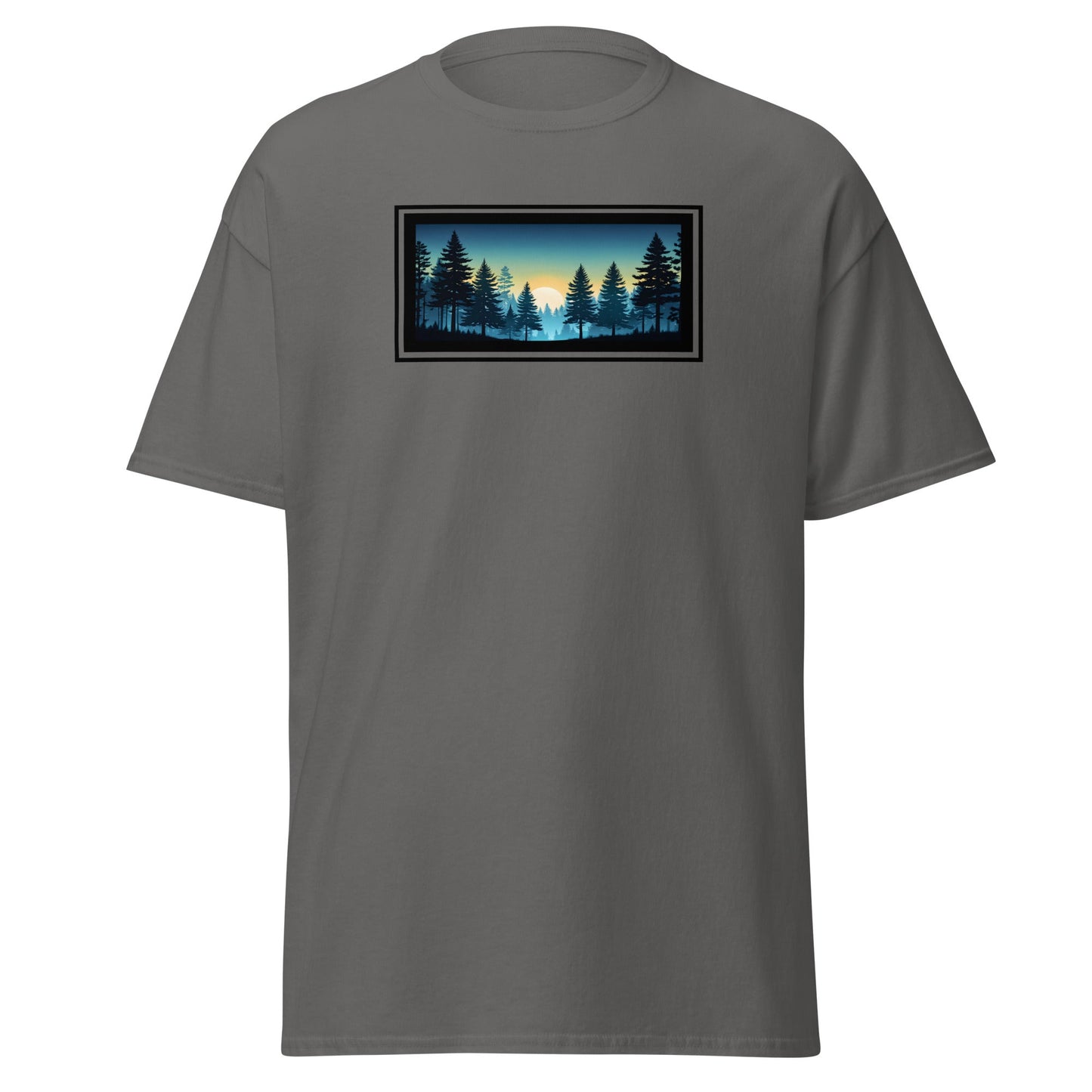 Sunset Forest Outlined Men's (Unisex) Classic Tee - Men's Shirts - Discovery Co.