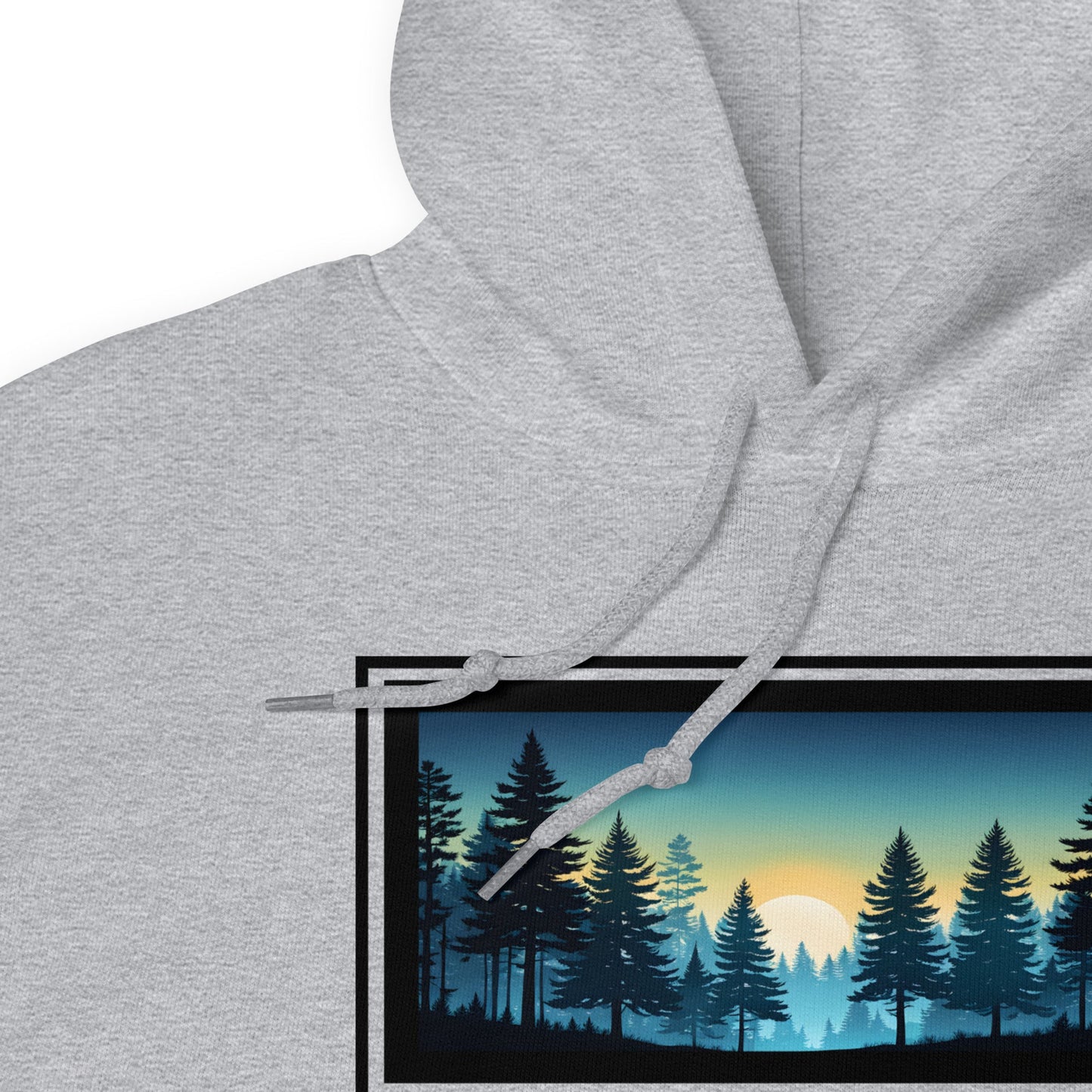Sunset Forest Outlined Men's (Unisex) Hoodie - Hoodies - Discovery Co.