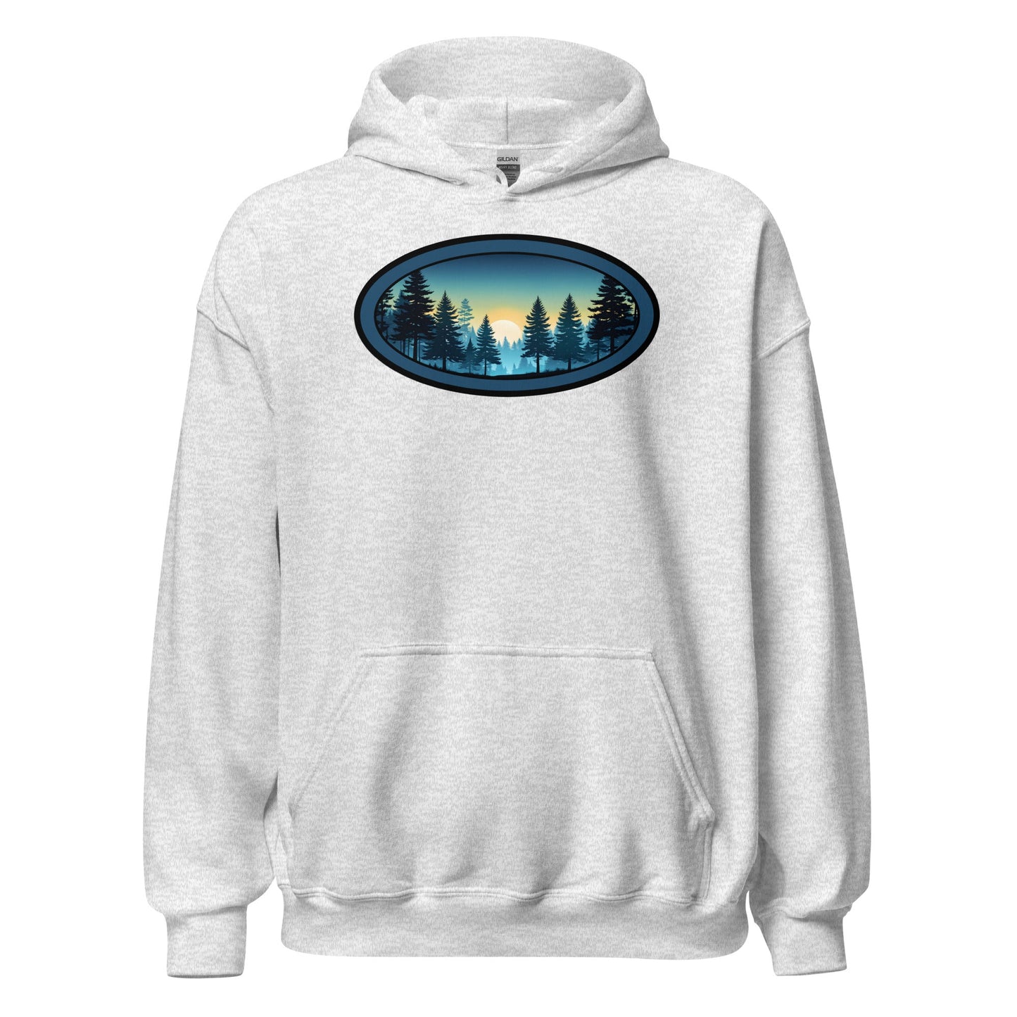 Sunset Forest Oval Men's (Unisex) Hoodie - Hoodies - Discovery Co.