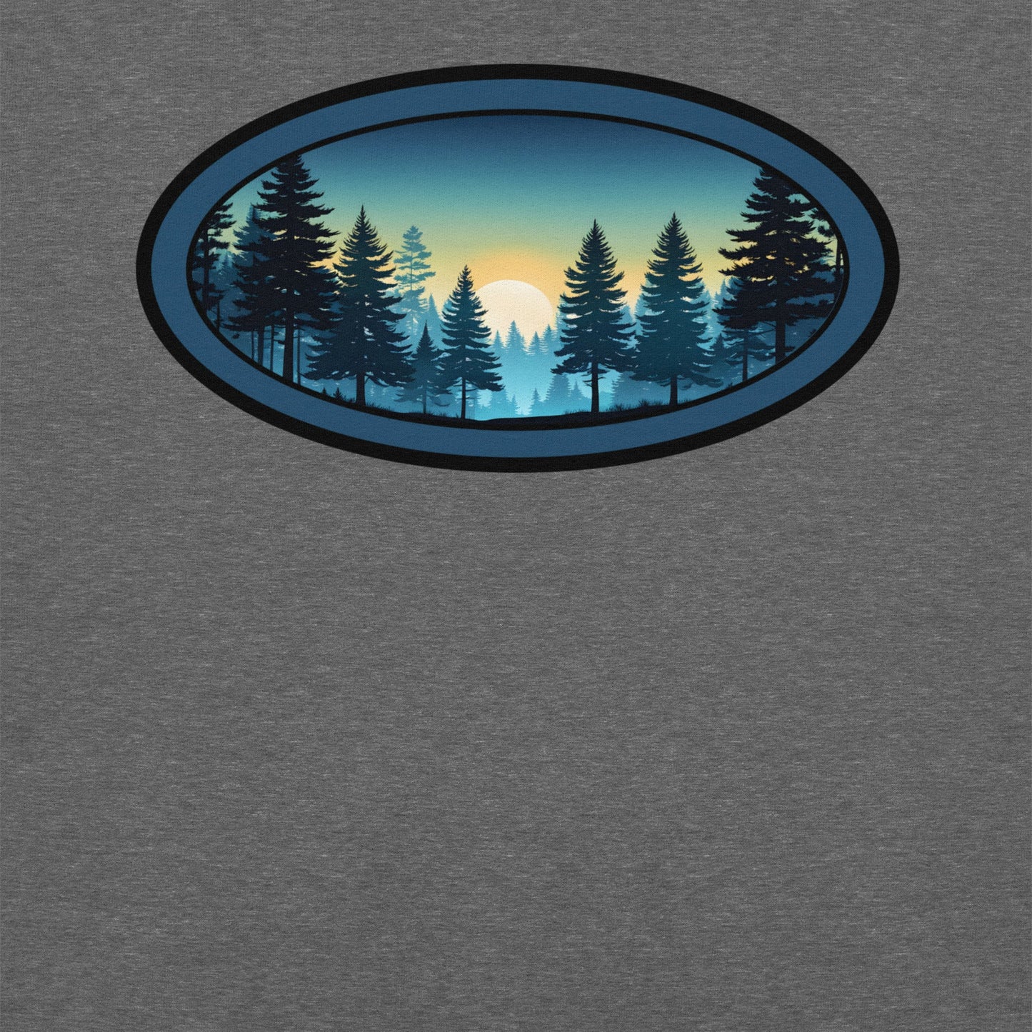 Sunset Forest Oval Men's (Unisex) Hoodie - Hoodies - Discovery Co.