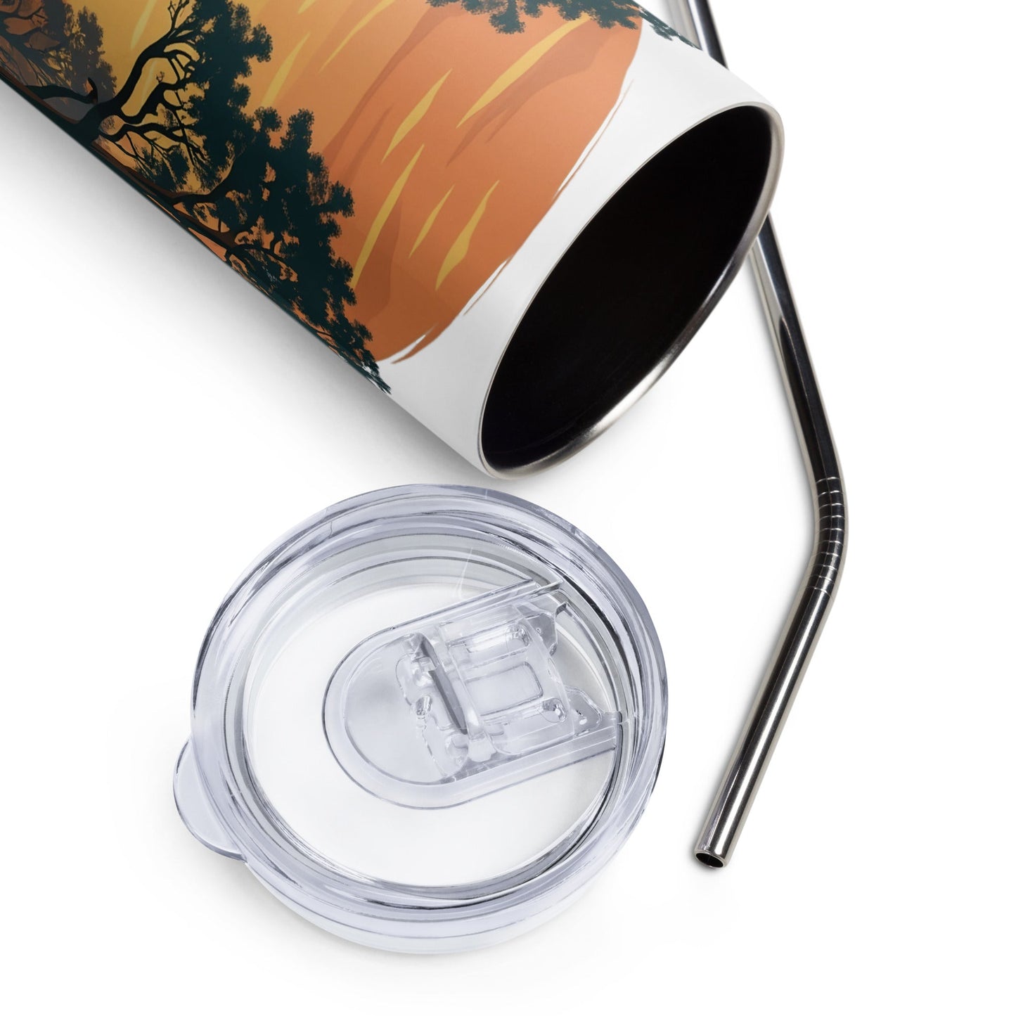Sunset Heron Stainless Steel Tumbler - Steel Tumbler - Discovery Co.