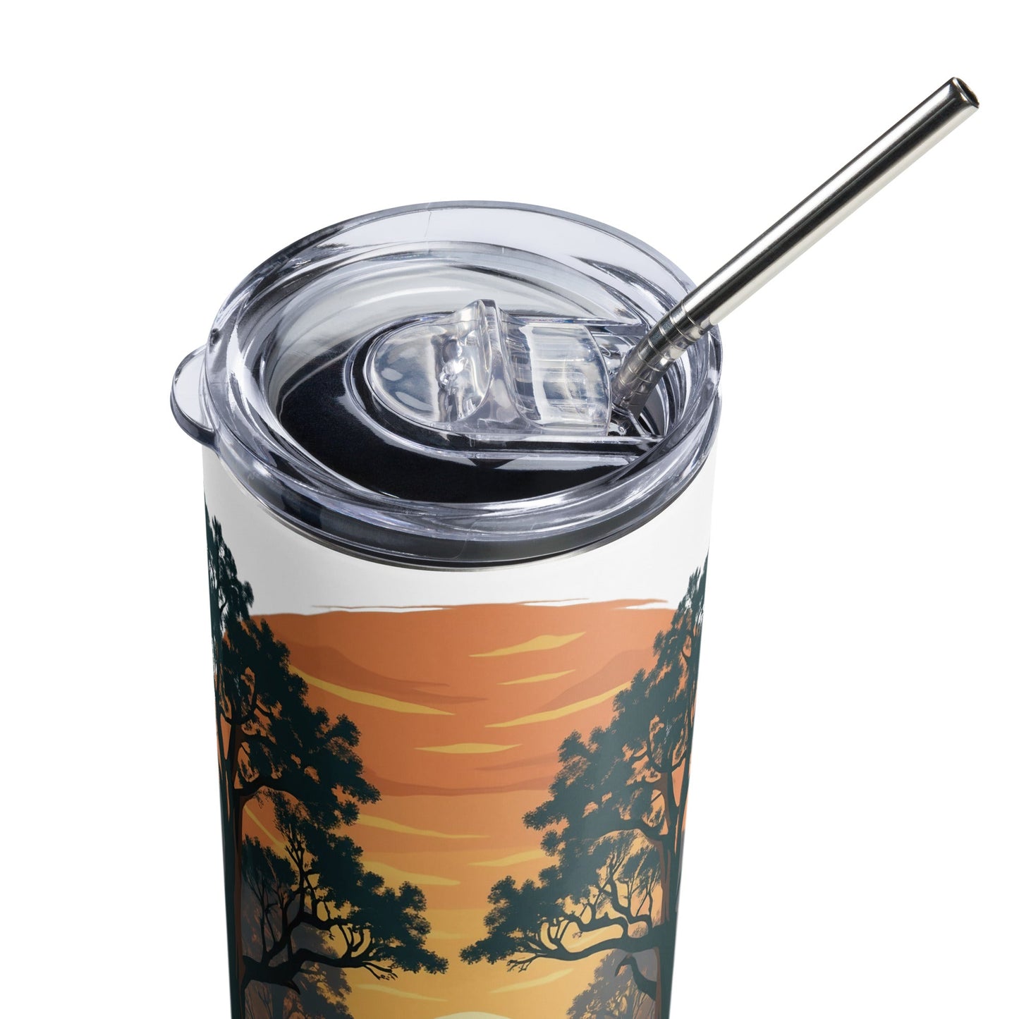 Sunset Heron Stainless Steel Tumbler - Steel Tumbler - Discovery Co.