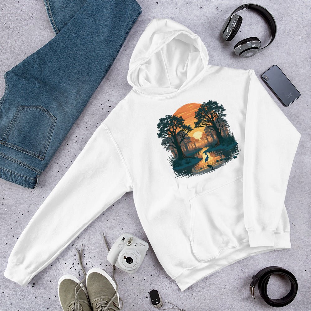 Sunset Heron Women's (Unisex) Hoodie - Hoodies - Discovery Co.