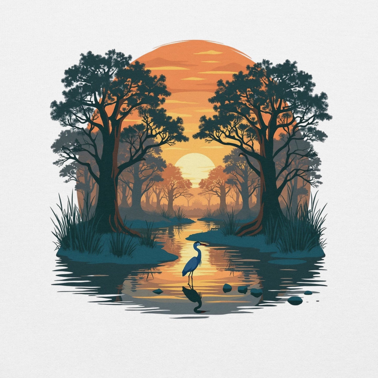 Sunset Heron Women's (Unisex) Hoodie - Hoodies - Discovery Co.