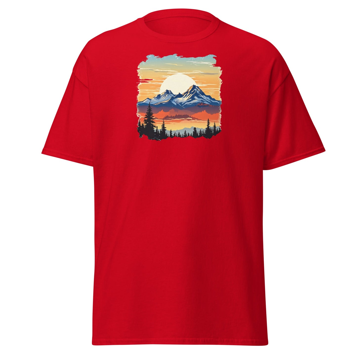 Sunset Mountains Men's (Unisex) Classic Tee - Men's Shirts - Discovery Co.