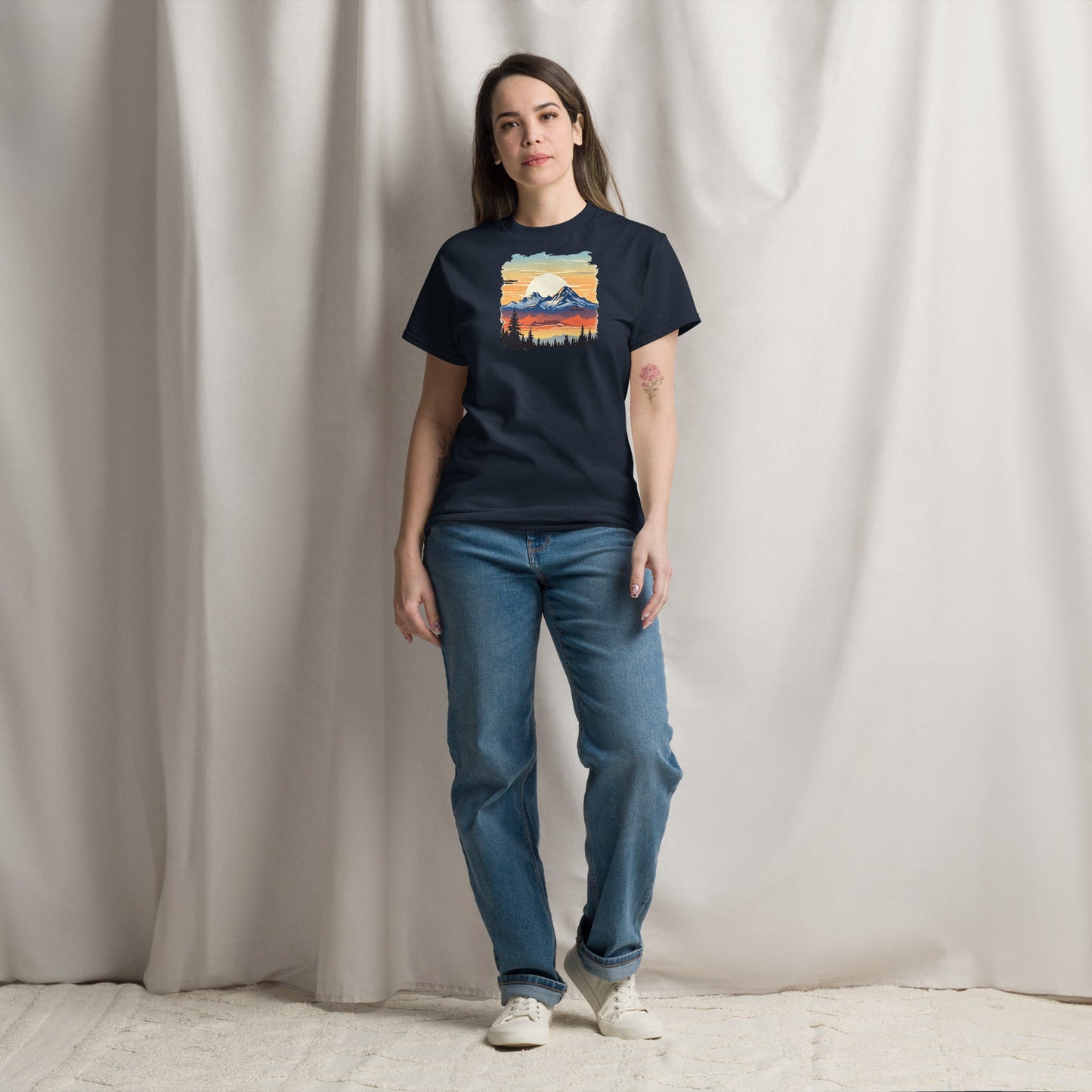 Sunset Mountains Women's (Unisex) Classic Tee - Women's Shirts - Discovery Co.