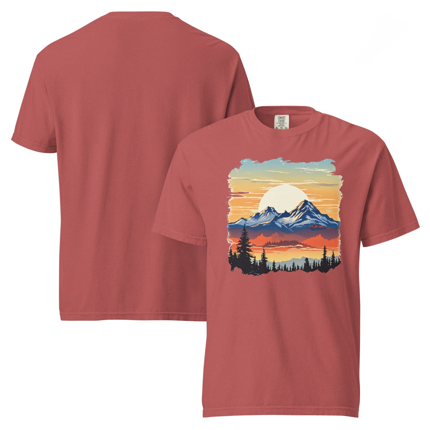 Sunset Mountains Women's (Unisex) Premium Tee - Women's Shirts - Discovery Co.