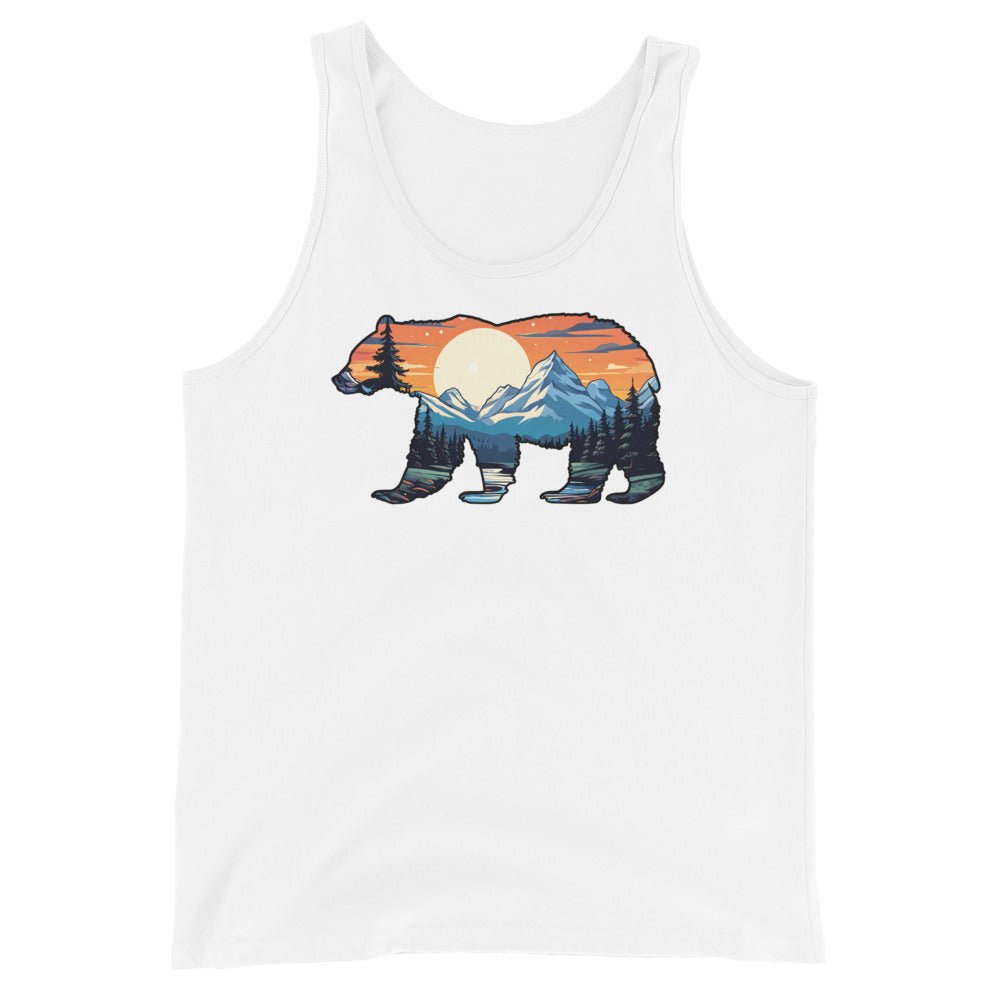 Sunset Over Mountains Bear Men's Tank Top - Men's Shirts - Discovery Co.