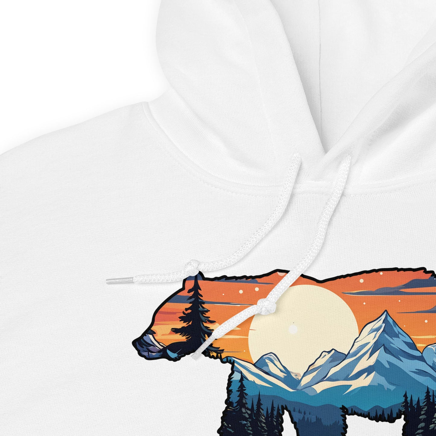 Sunset Over Mountains Bear Men's (Unisex) Hoodie - Hoodies - Discovery Co.