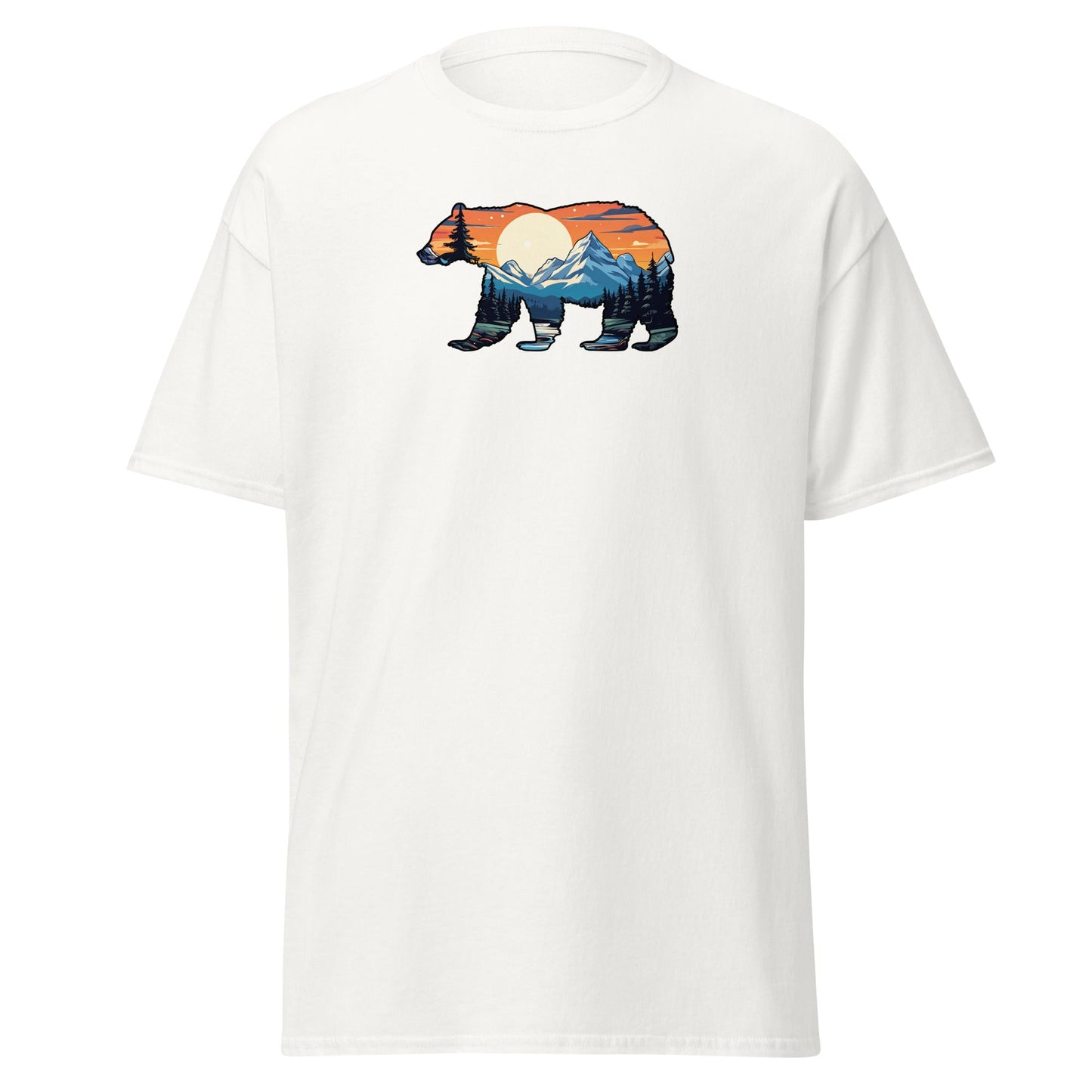 Sunset Over Mountains Bear Women's (Unisex) Classic Tee - Women's Shirts - Discovery Co.