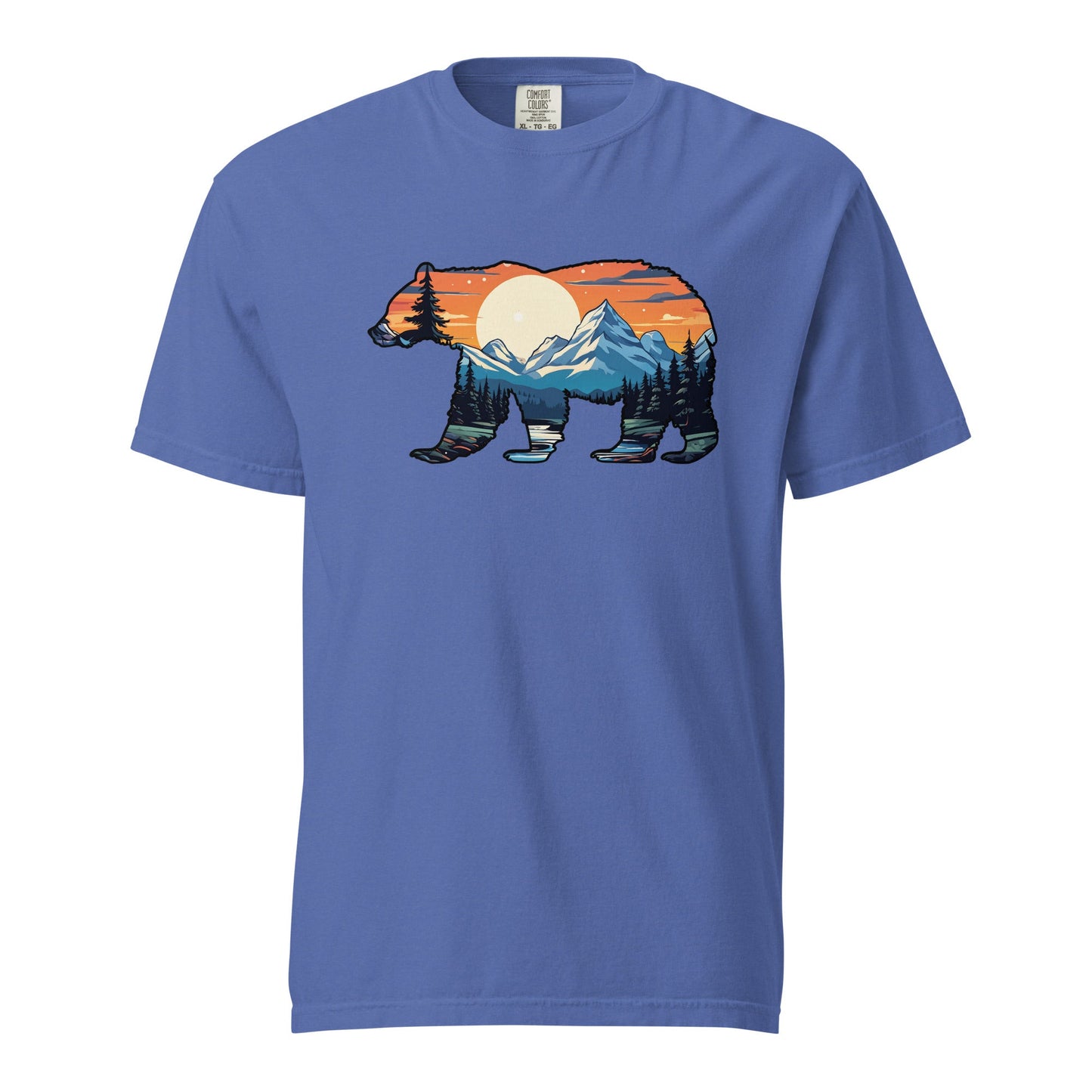 Sunset Over Mountains Bear Women's (Unisex) Premium Tee - Women's Shirts - Discovery Co.