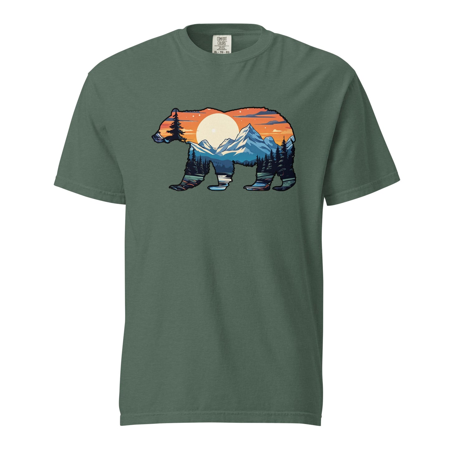 Sunset Over Mountains Bear Women's (Unisex) Premium Tee - Women's Shirts - Discovery Co.