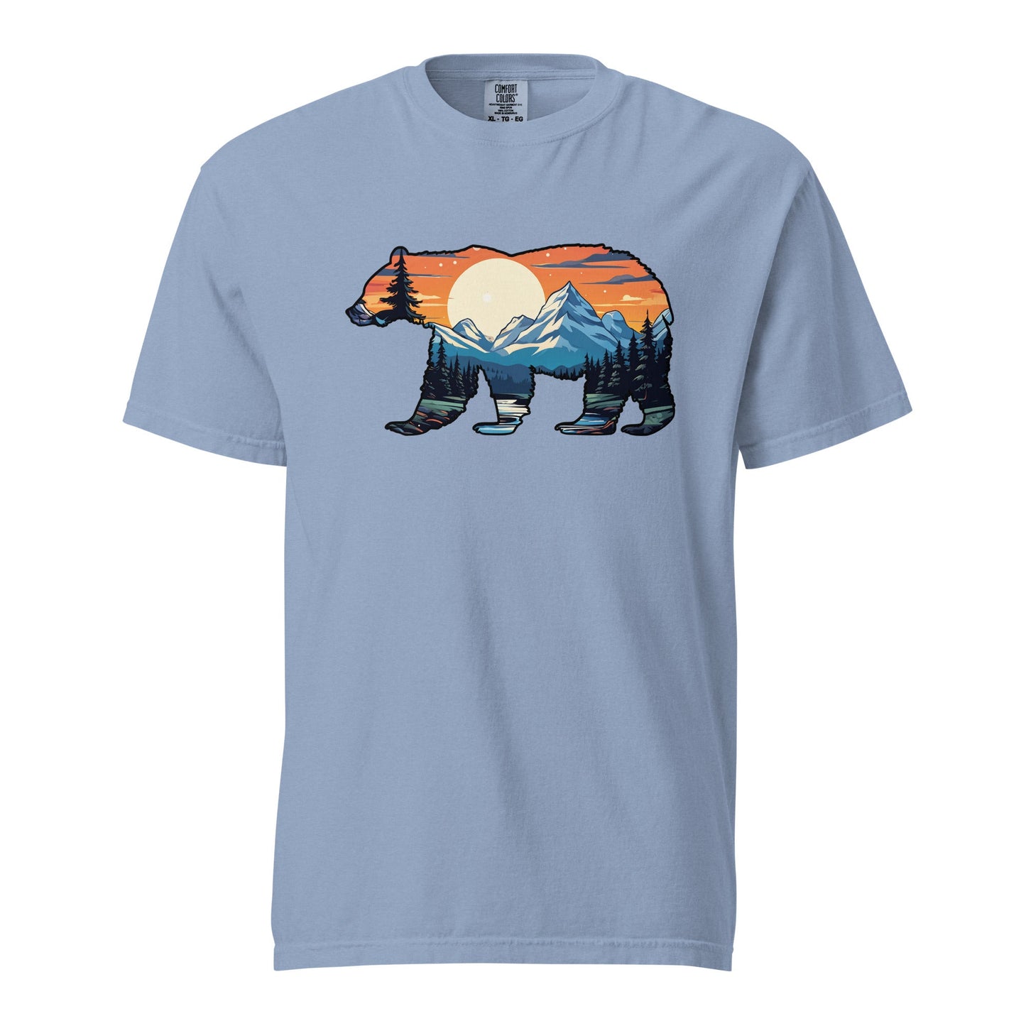 Sunset Over Mountains Bear Women's (Unisex) Premium Tee - Women's Shirts - Discovery Co.