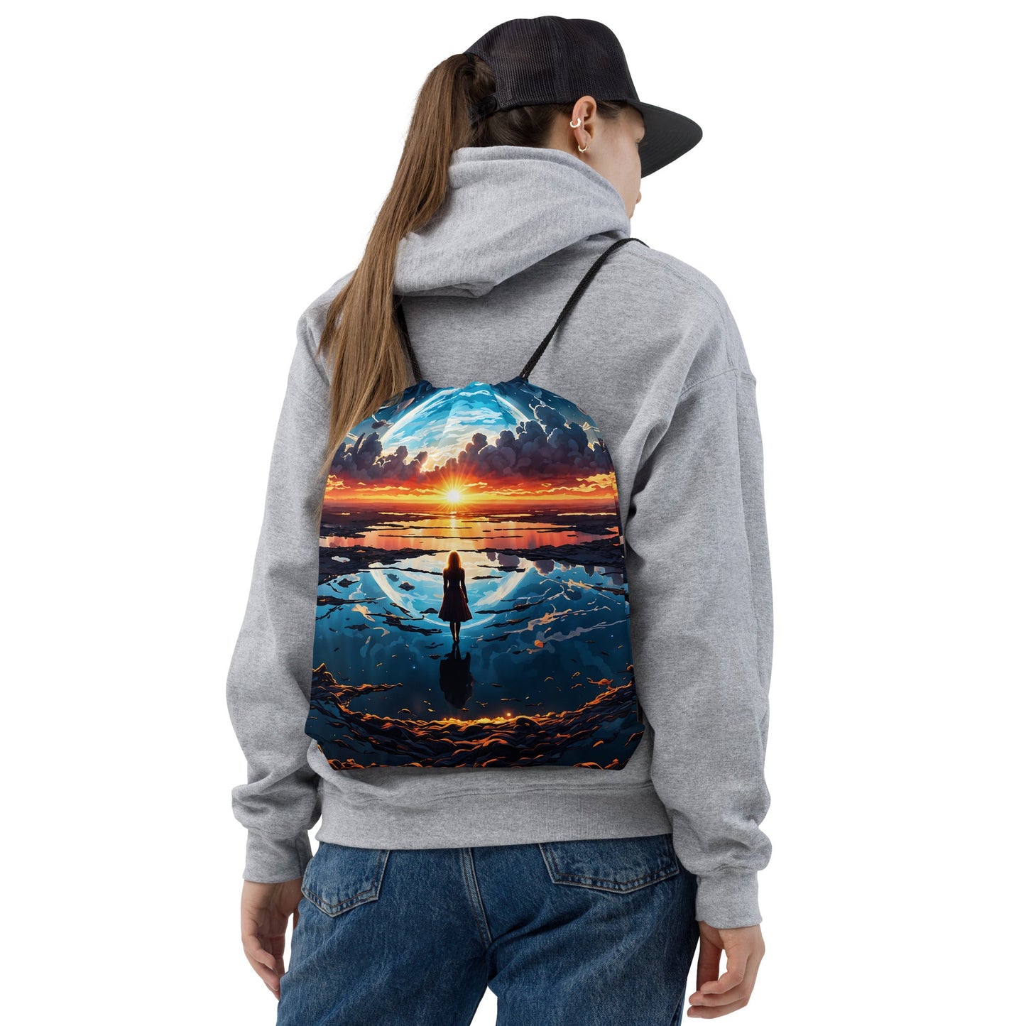 Surreal Nightfall Drawstring Bag - Drawstring Bag - Discovery Co.