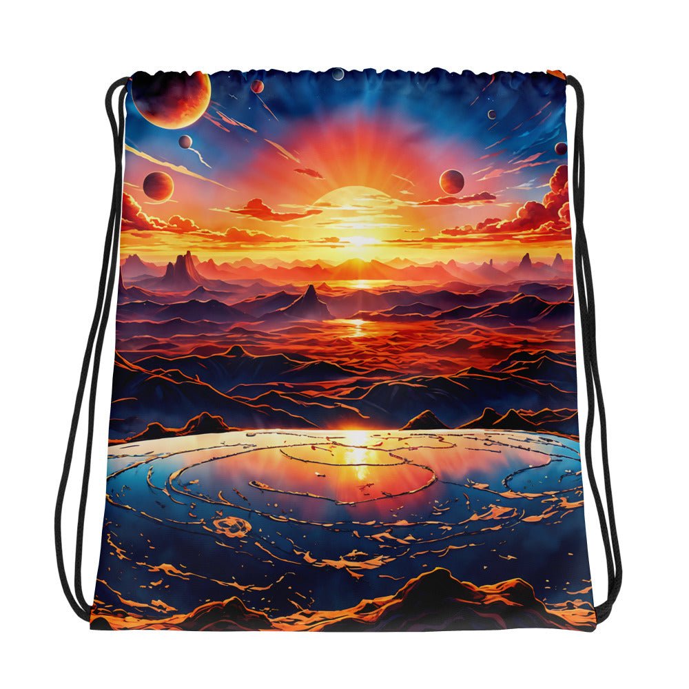 Surreal Sunset II Drawstring Bag - Drawstring Bag - Discovery Co.