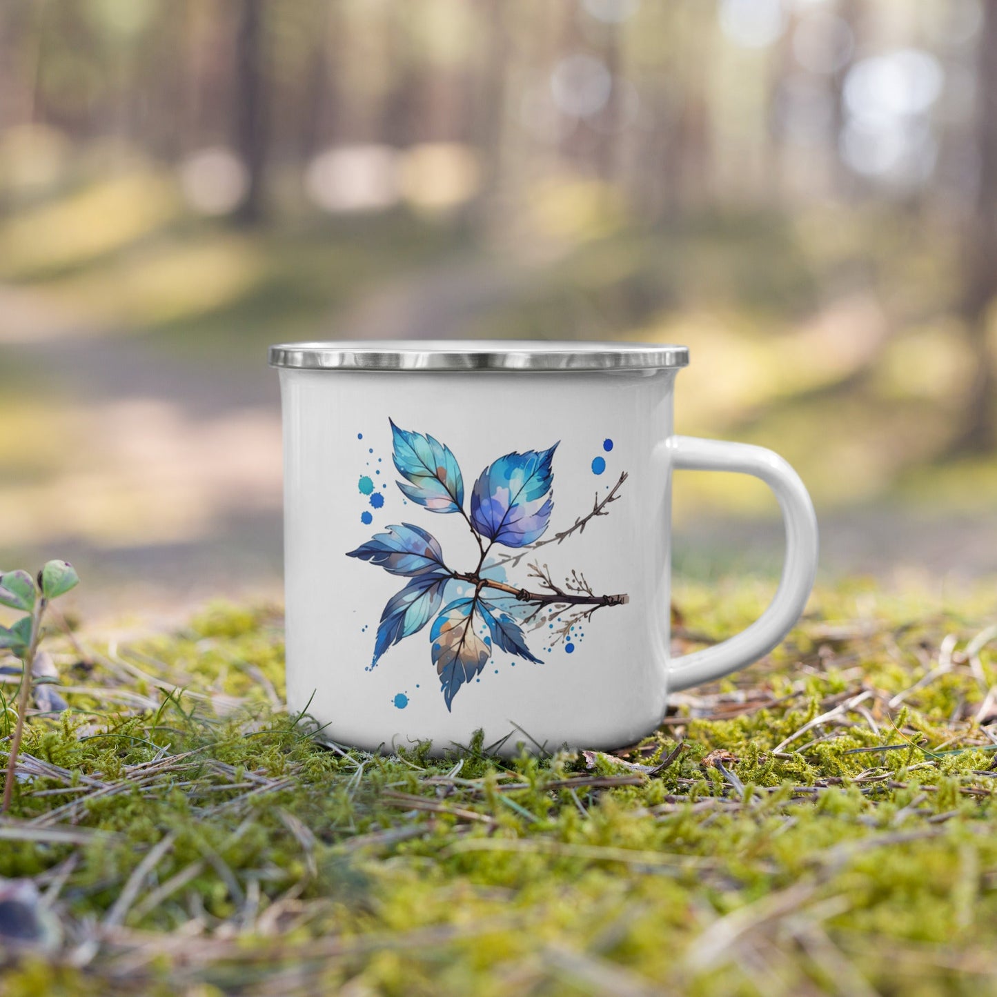 Tree Branch Watercolor Art Enamel Mug - Mugs - Discovery Co.