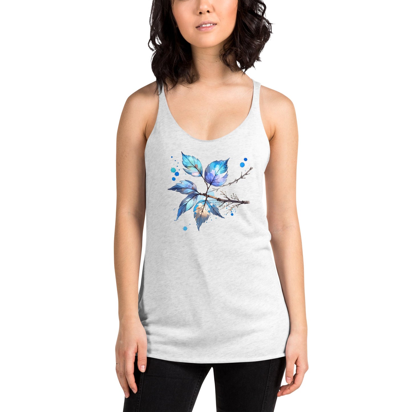 Tree Branch Watercolor Art Women's Racerback Tank - Women's Shirts - Discovery Co.