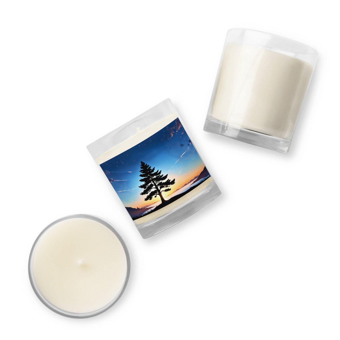 Tree In Night Sky II Glass Jar Soy Wax Candle - Candles - Discovery Co.