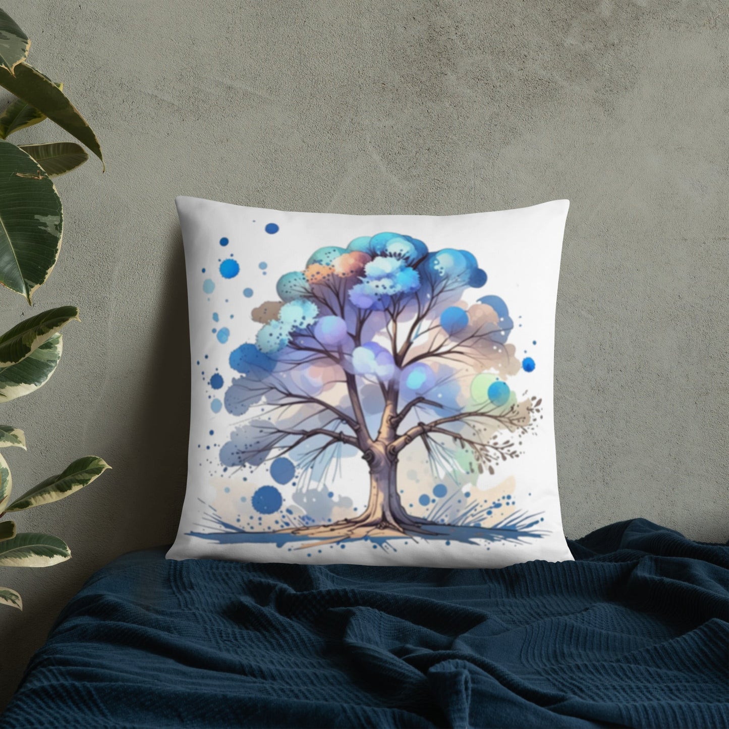 Tree Watercolor Art Basic Pillow - Pillows - Discovery Co.