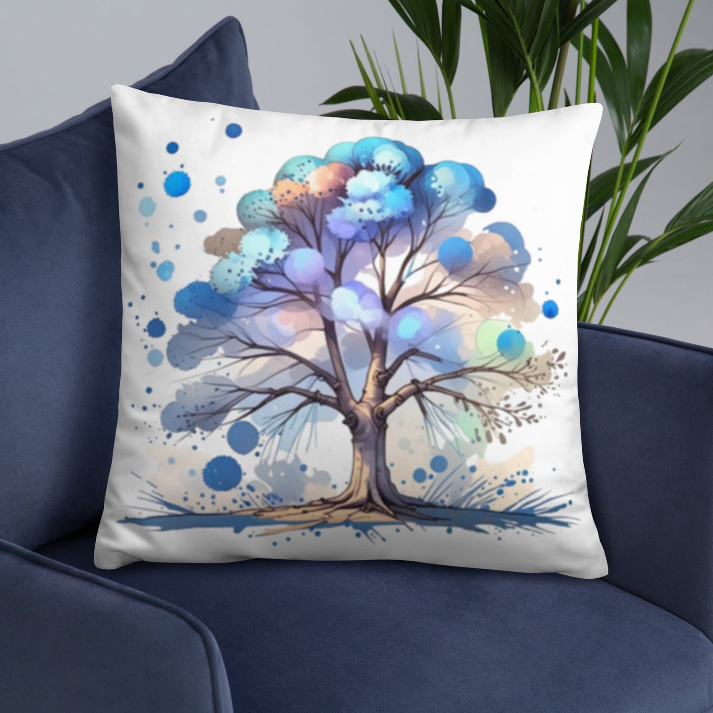 Tree Watercolor Art Basic Pillow - Pillows - Discovery Co.