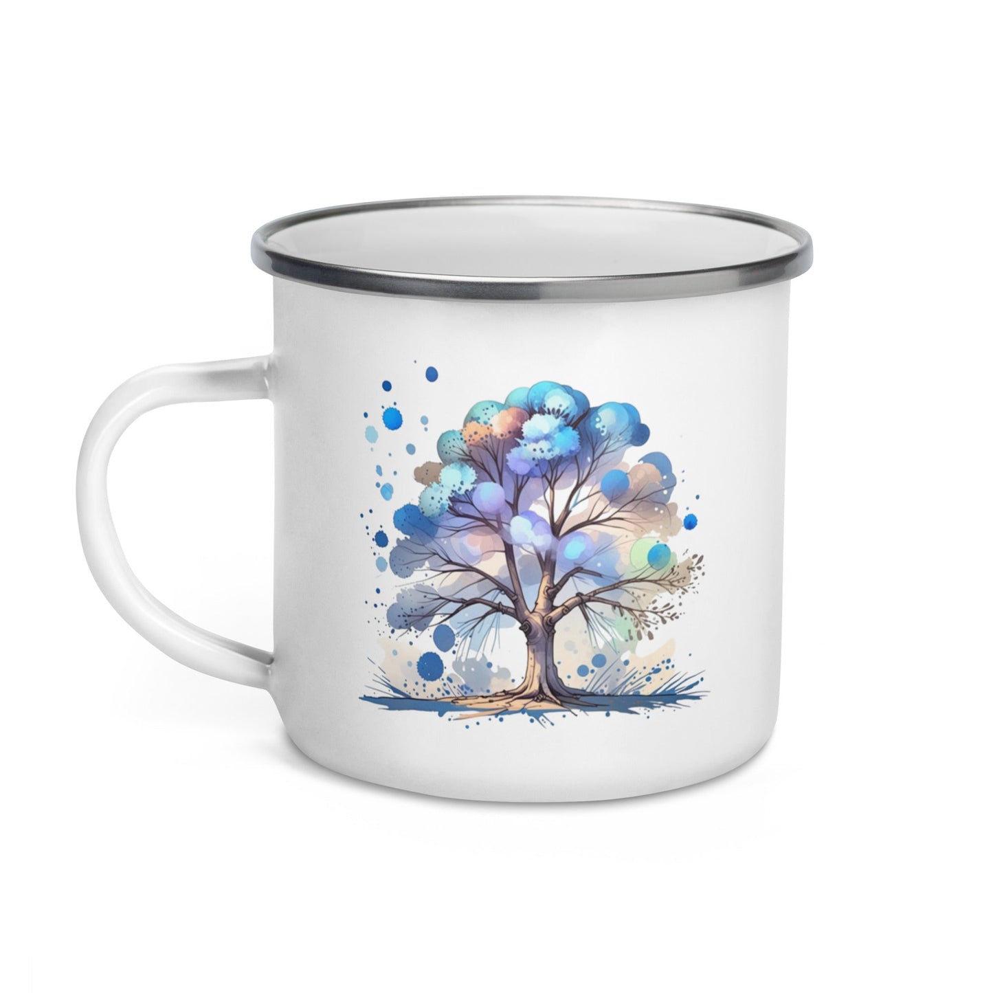 Tree Watercolor Art Enamel Mug - Mugs - Discovery Co.