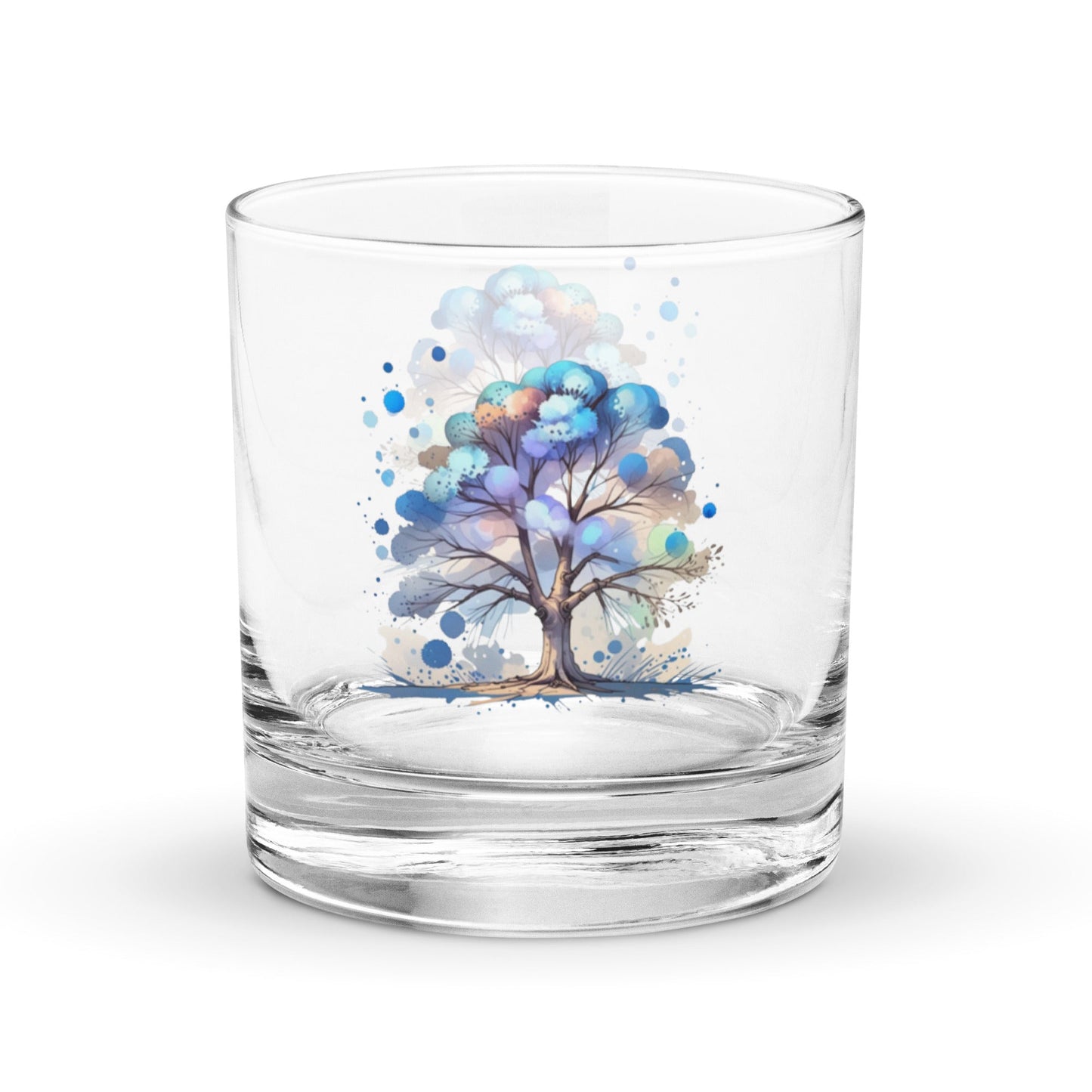 Tree Watercolor Art Rocks Glass - Rocks Glass - Discovery Co.