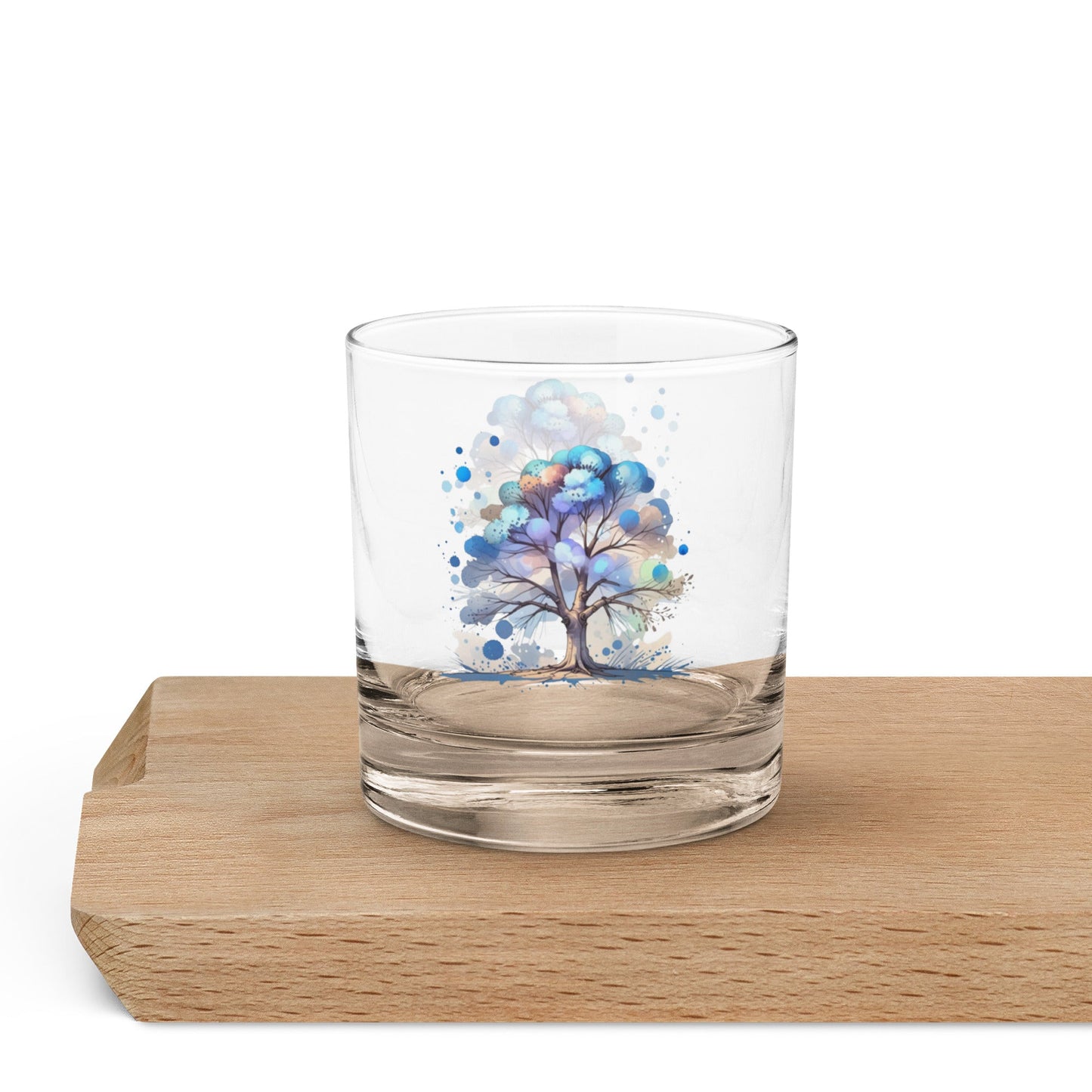 Tree Watercolor Art Rocks Glass - Rocks Glass - Discovery Co.
