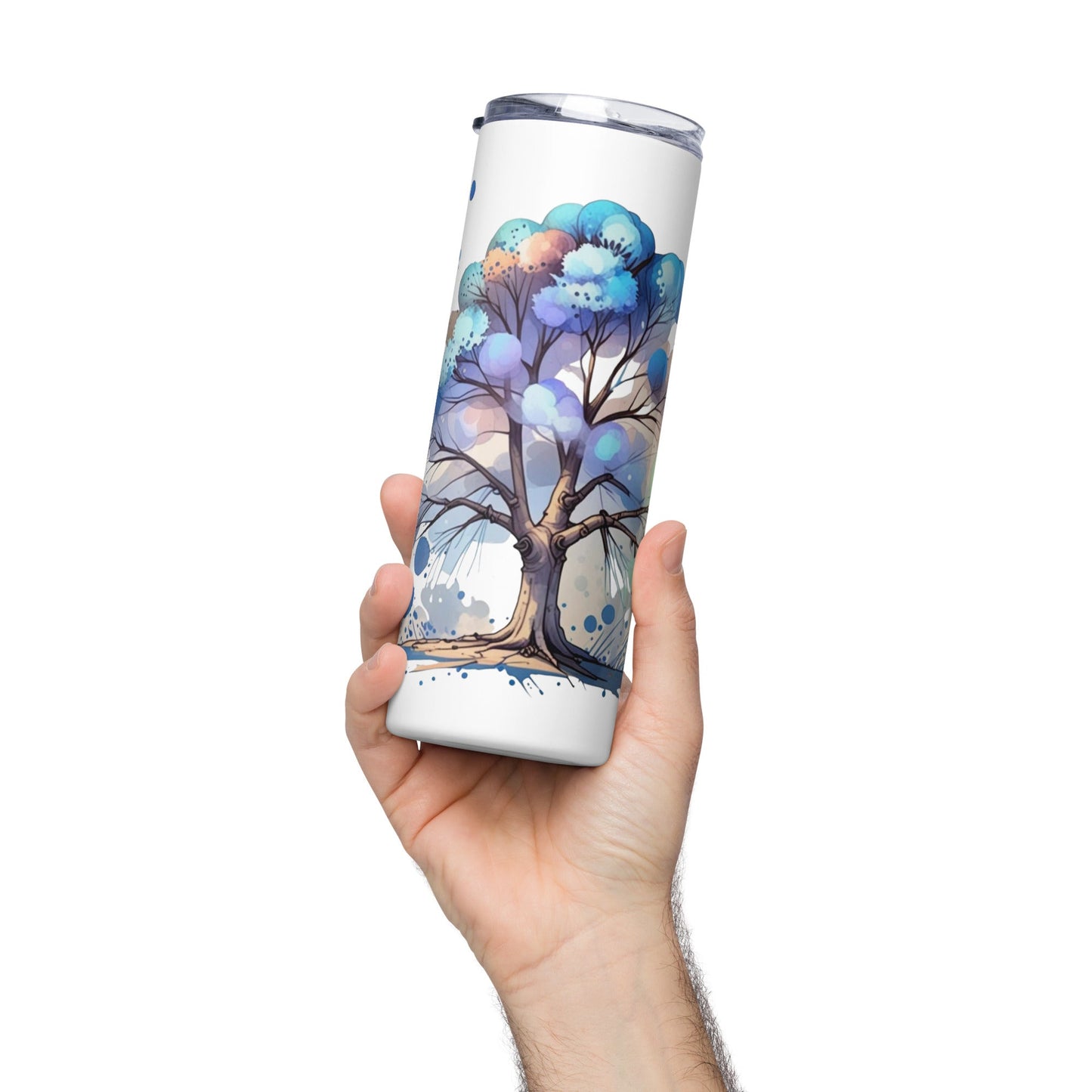 Tree Watercolor Art Stainless Steel Tumbler - Steel Tumbler - Discovery Co.