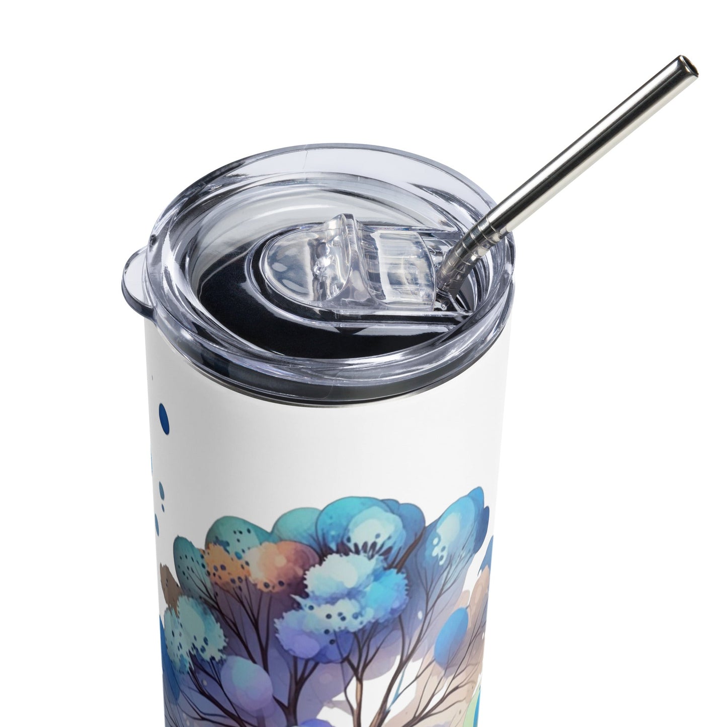 Tree Watercolor Art Stainless Steel Tumbler - Steel Tumbler - Discovery Co.