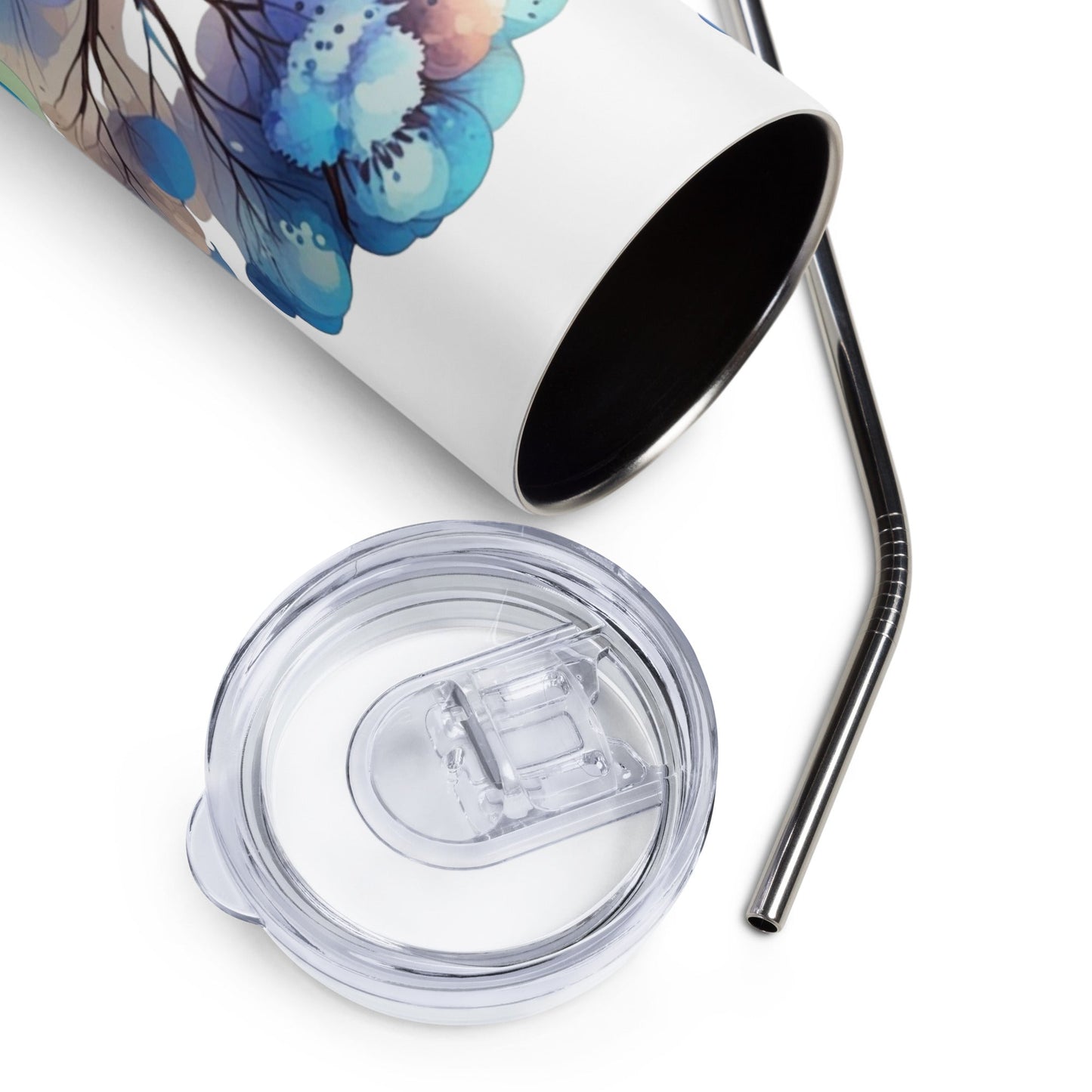 Tree Watercolor Art Stainless Steel Tumbler - Steel Tumbler - Discovery Co.