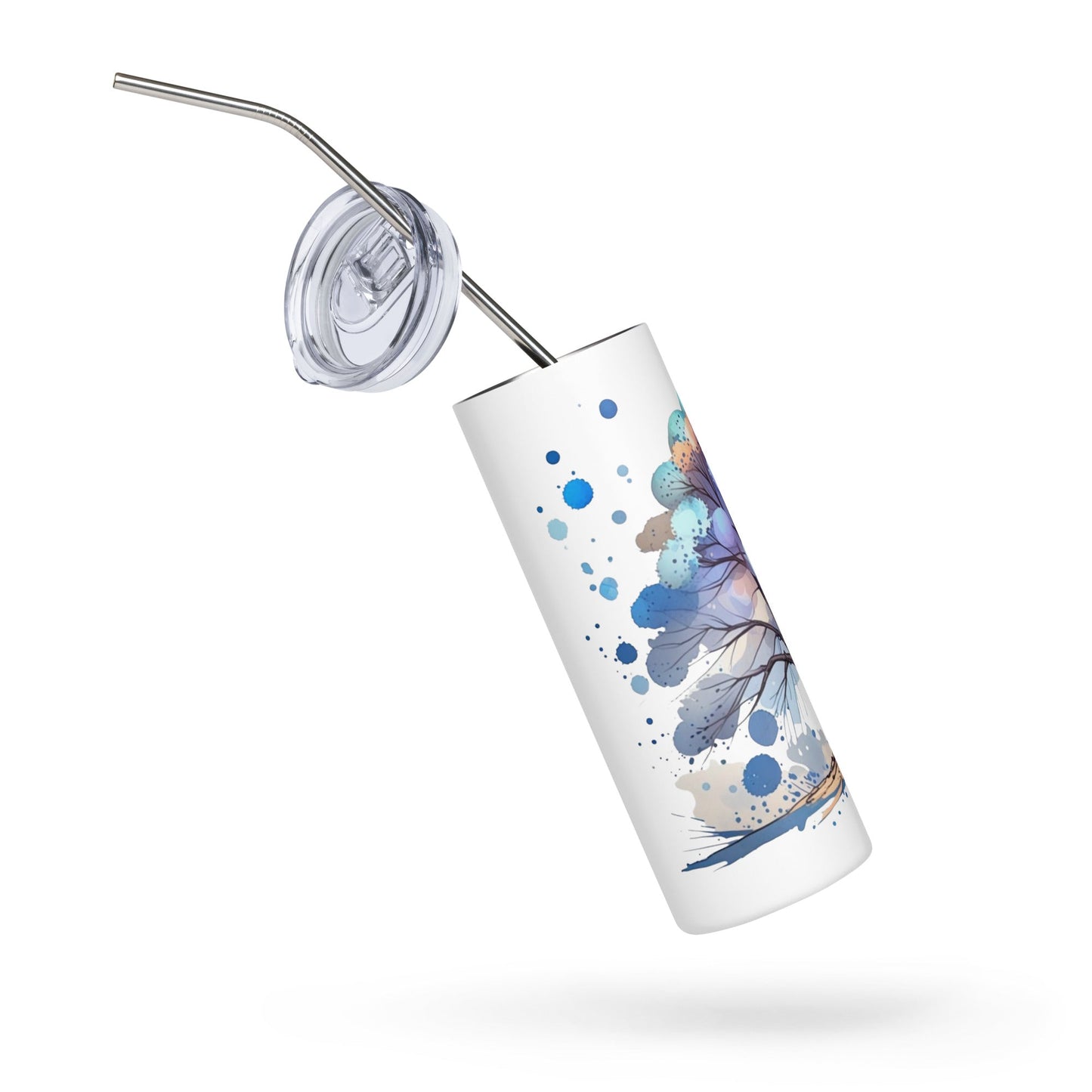Tree Watercolor Art Stainless Steel Tumbler - Steel Tumbler - Discovery Co.